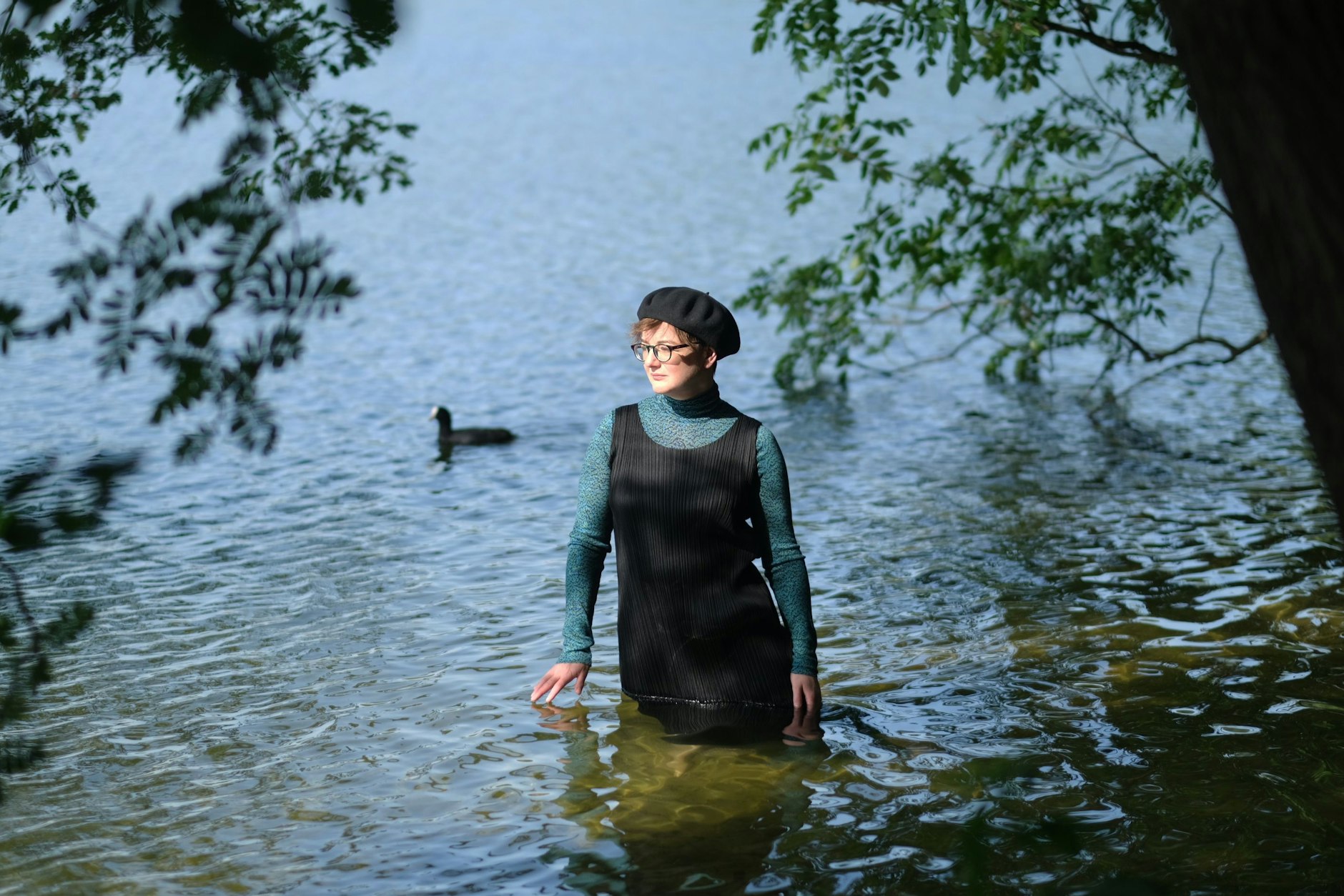 Nancy Campbell wuchs in Schottland auf und findet den Schlachtensee nicht kalt.