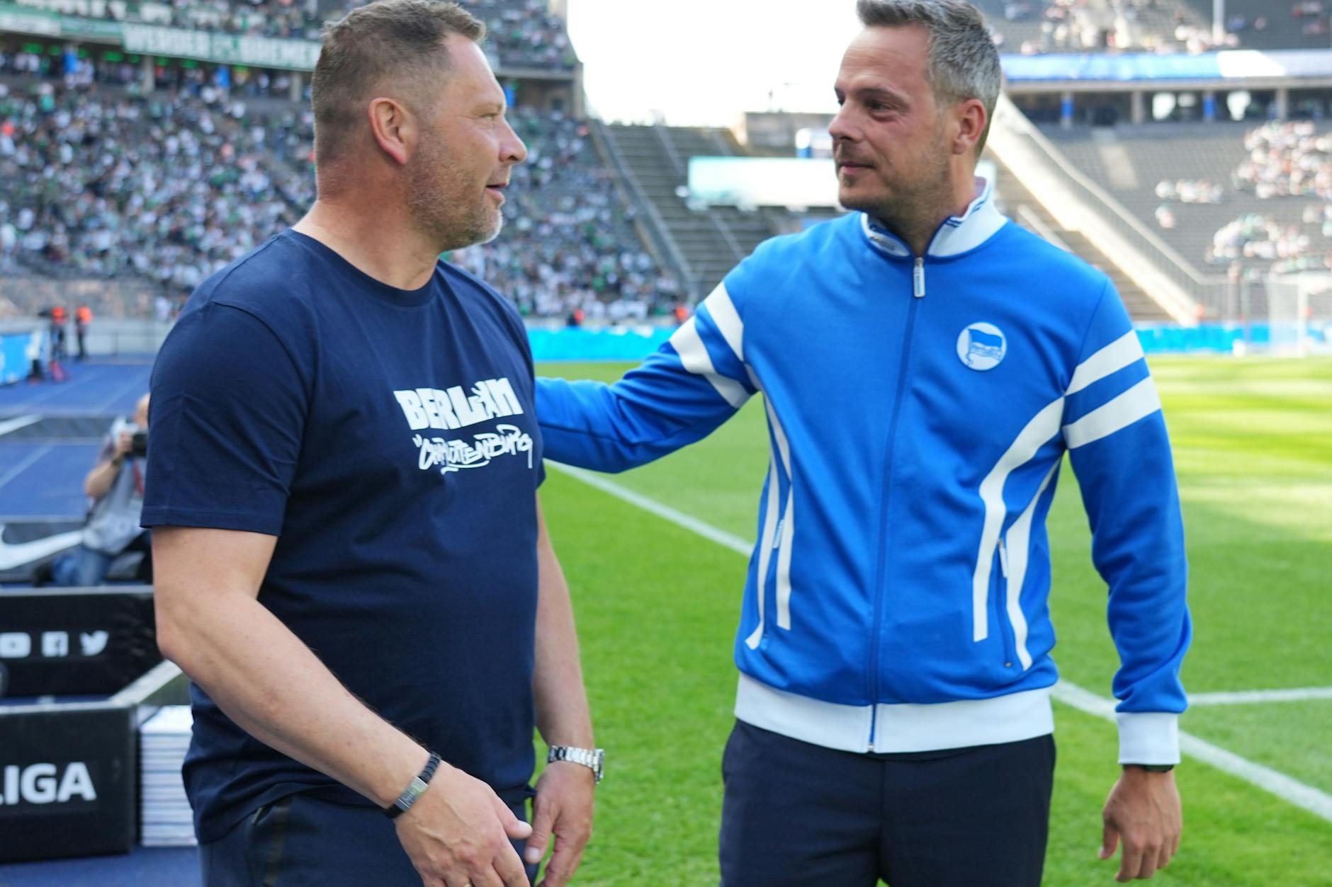 Träumen von der sofortigen Rückkehr in die Bundesliga: Hertha-Trainer Pal Dardai und Boss Kay Bernstein.
