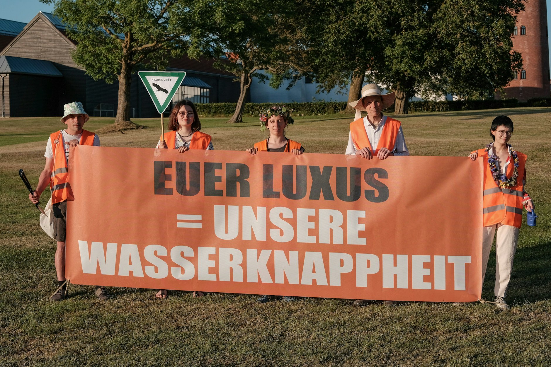 Die Letzte Generation auf einem Sylter Golfplatz.&nbsp;