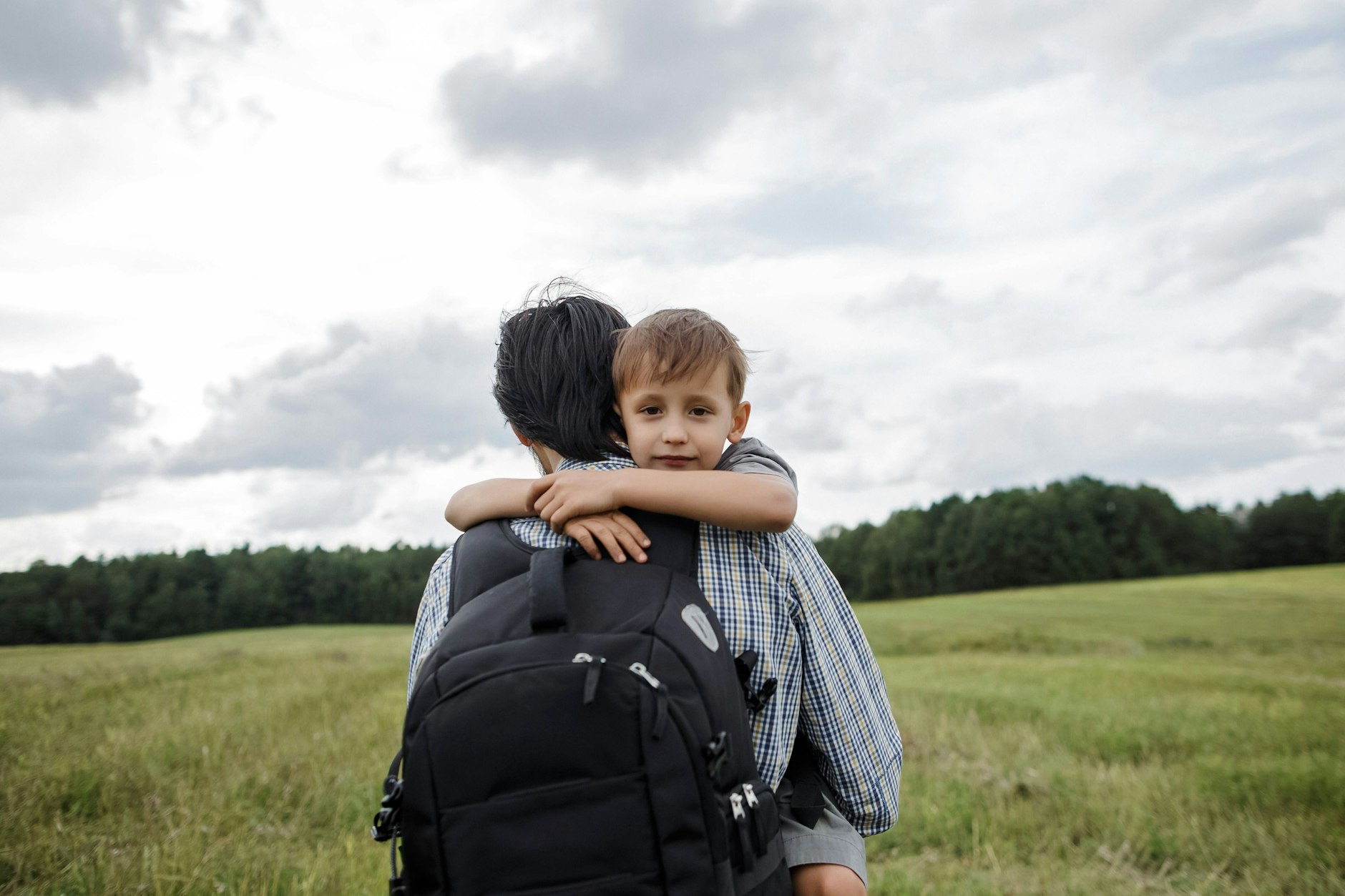 Vater mit seinem Sohn