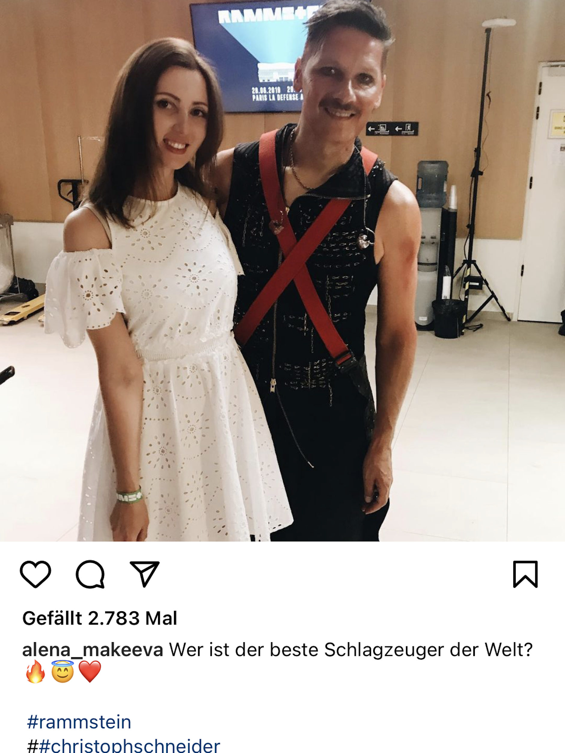 Dieses Bild stammt von Alena Makeevas Instagram-Account. Es zeigt die „Casting-Direktorin“ mit Schneider.