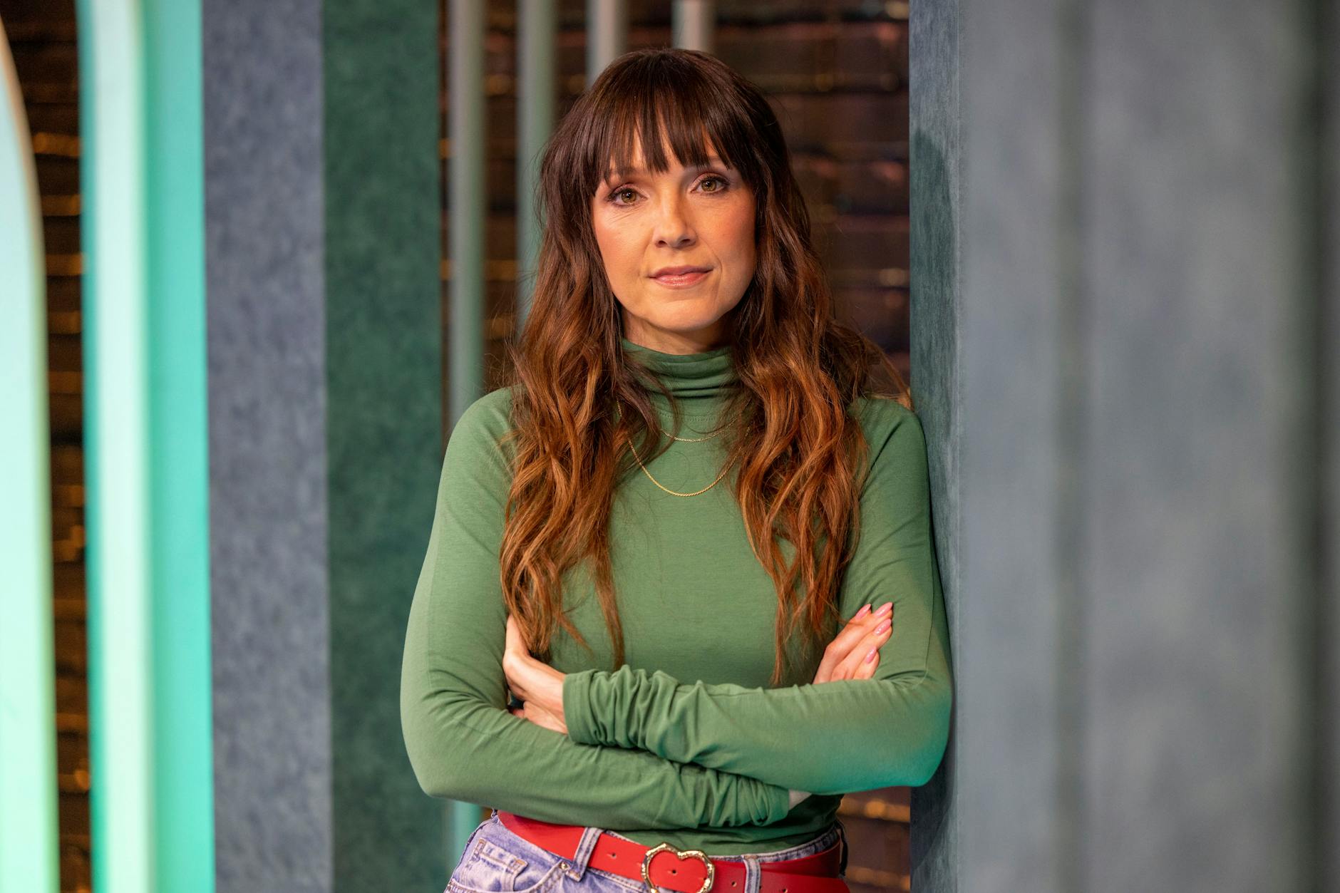 Carolin Kebekus, TV-Entertainerin, steht im Studio der „Carolin Kebekus Show“ im Studio König.