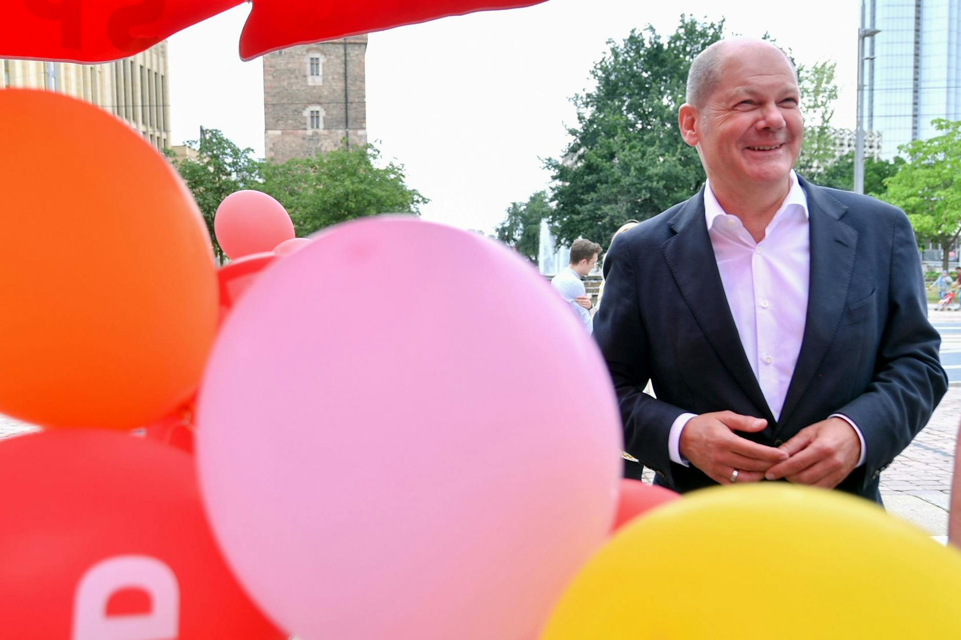 Olaf Scholz in Chemnitz bei einer Wahlveranstaltung im Jahr 2019.