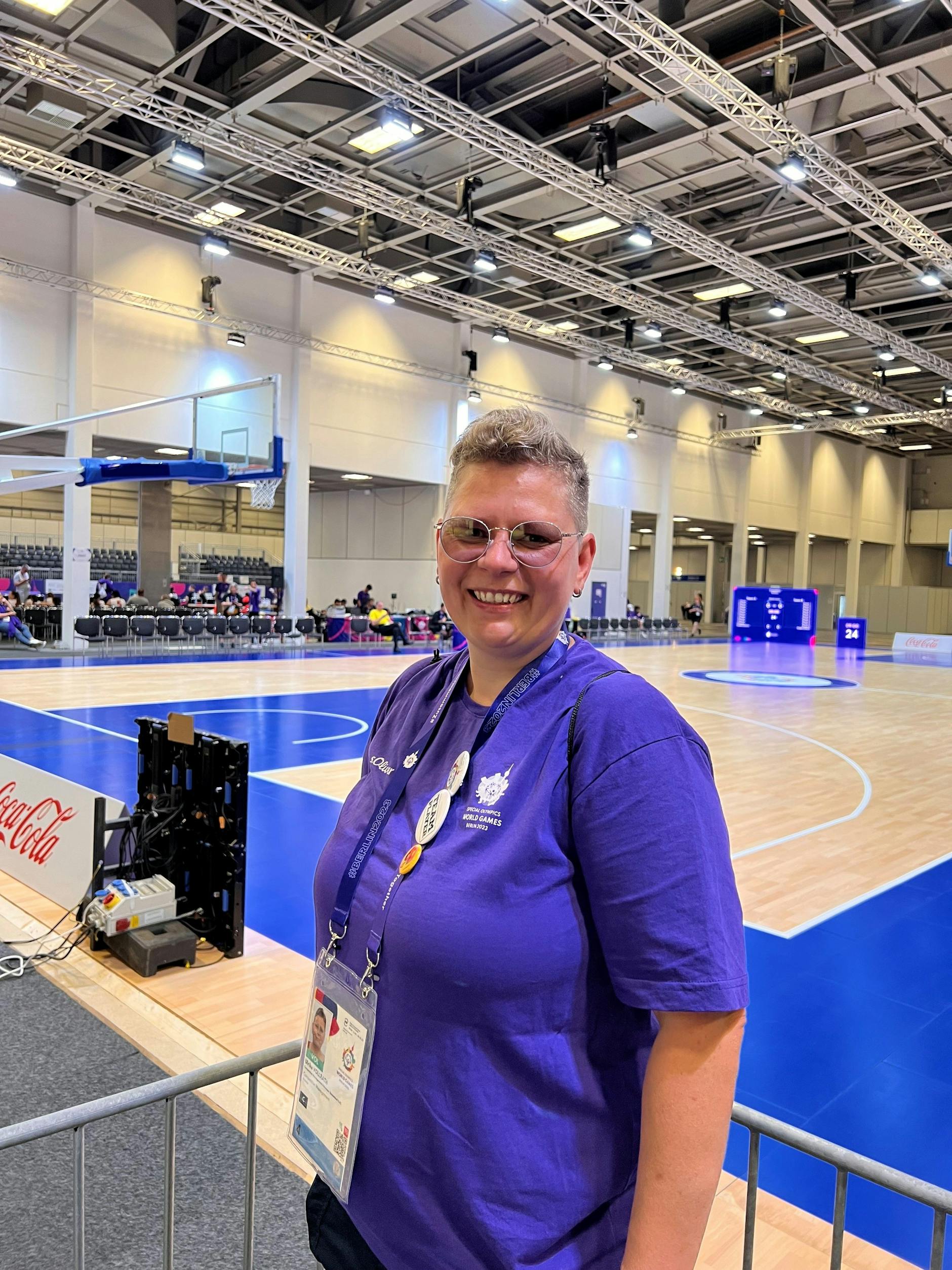 Ulrike Vollrath hatte bei ihren beiden Tagen als Volunteer der Weltspiele der Special Olympics viel Spaß.