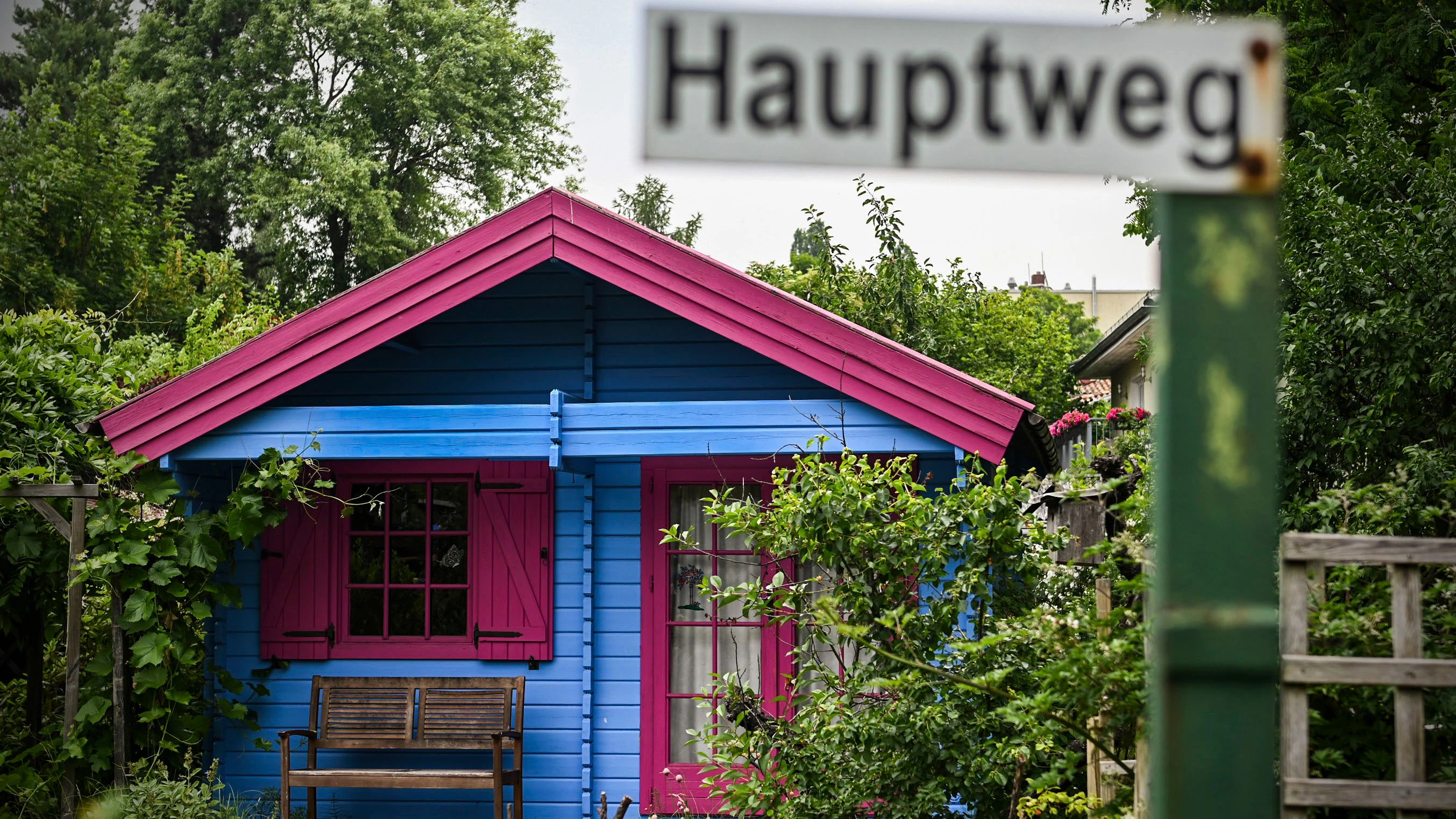Eine der Parzellen in der Kleingartenanlage „Alte Baumschule“ in Pankow.&nbsp;