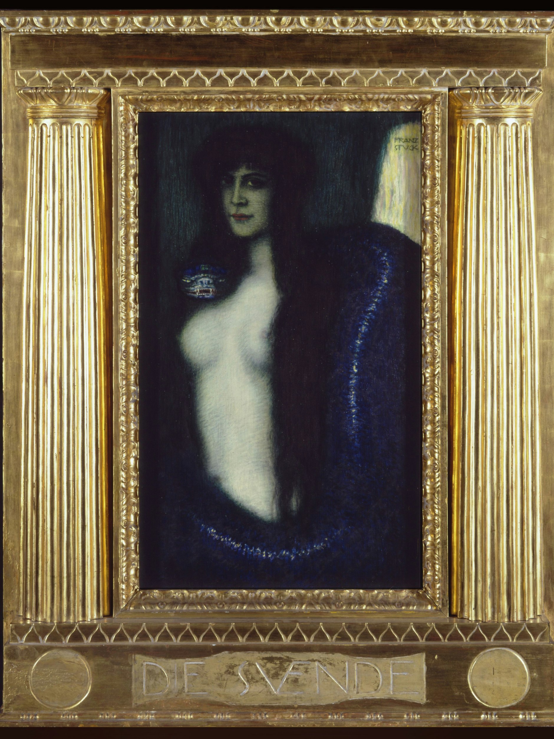 Symbolistisch: Franz von Stucks „Die Sünde“, um 1912, Öl auf Leinwand