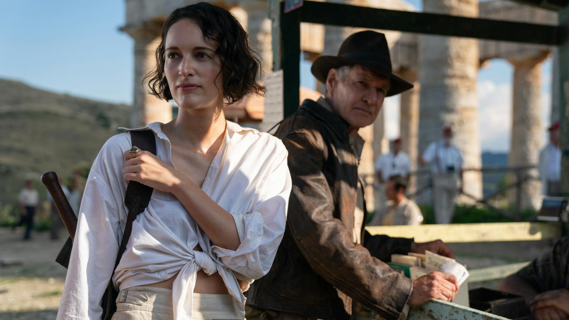 Eine Szene aus dem fünften „Indiana Jones“-Teil: Ford mit seiner Filmpartnerin Phoebe Waller-Bridge.
