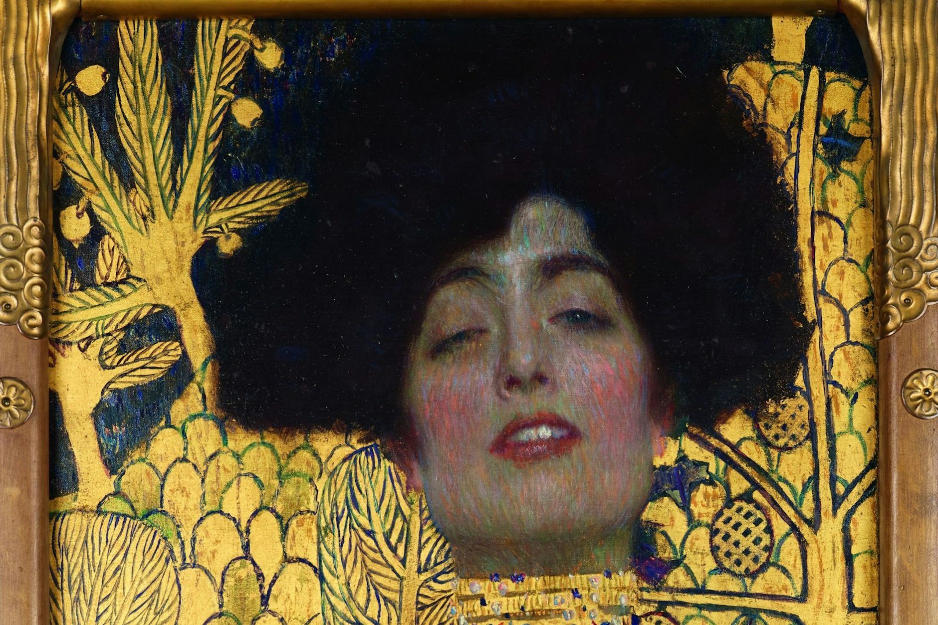 Ausschnitt von Gustav Klimts „Judith“, 1901, Öl auf Leinwand. Modell stand vermutlich Klimt-Muse Adele Bloch-Bauer.