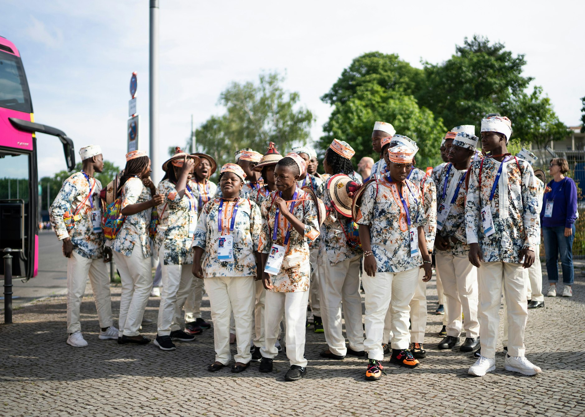 Team Burkina Faso vor der Eröffnungsfeier
