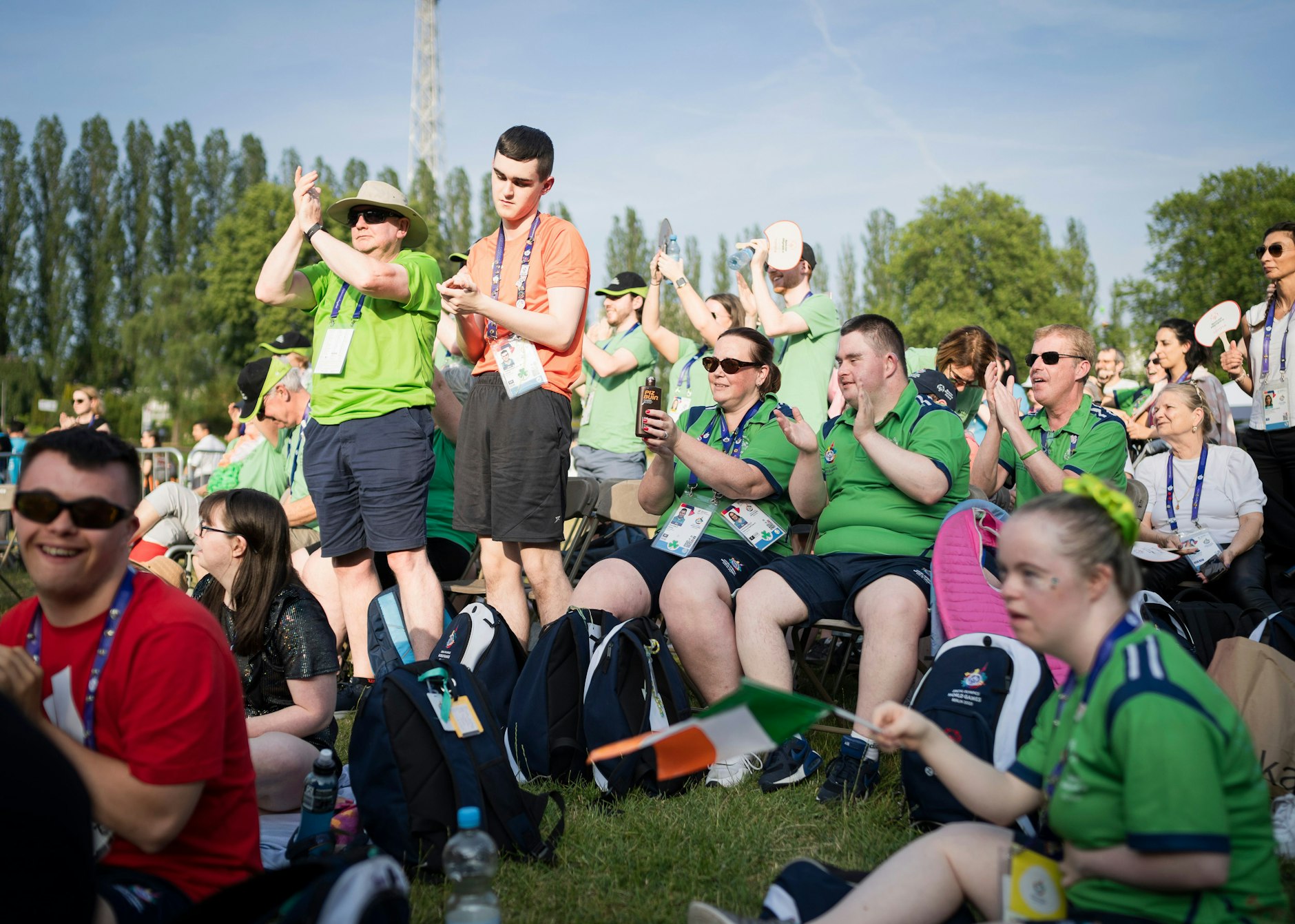 Siegerehrung Rhythmische Sportgymnastik bei den Special Olympics World Games.