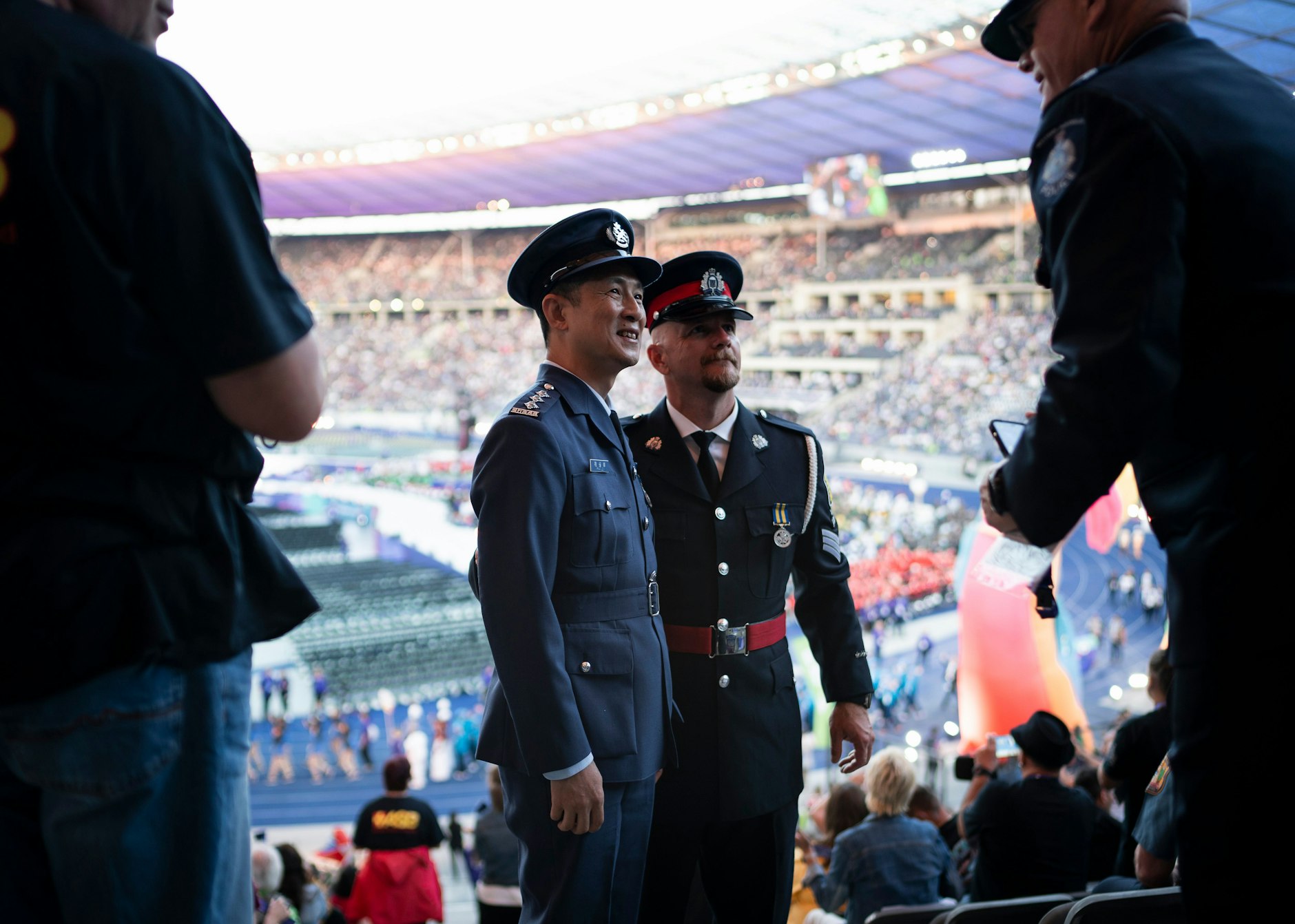 Polizisten bei der Eröffnungsfeier