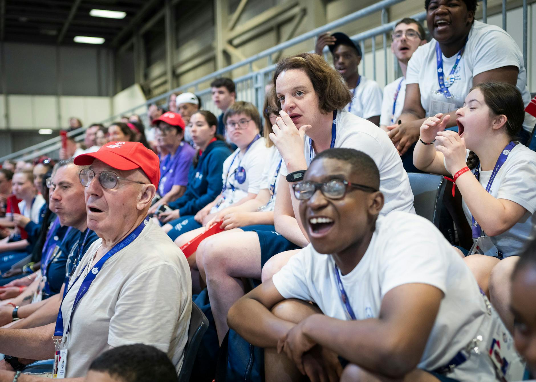 Deutschland gewinnt im 5x5 Basketball der Männer gegen Frankreich bei den Special Olympics.
