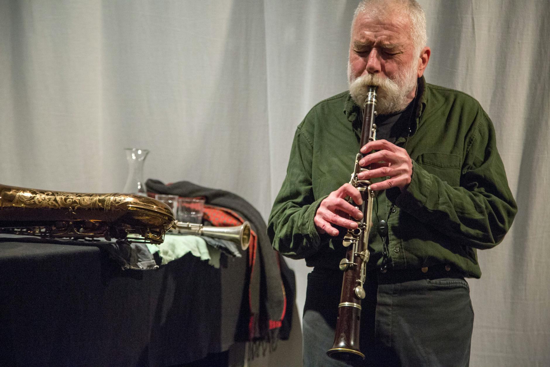 Peter Brötzmann 2019 im Neuen Berliner Kunstverein