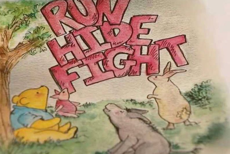 „Wegrennen, verstecken, kämpfen“: So soll Winnie Puh Kinder auf das Verhalten bei Amokläufen vorbereiten.