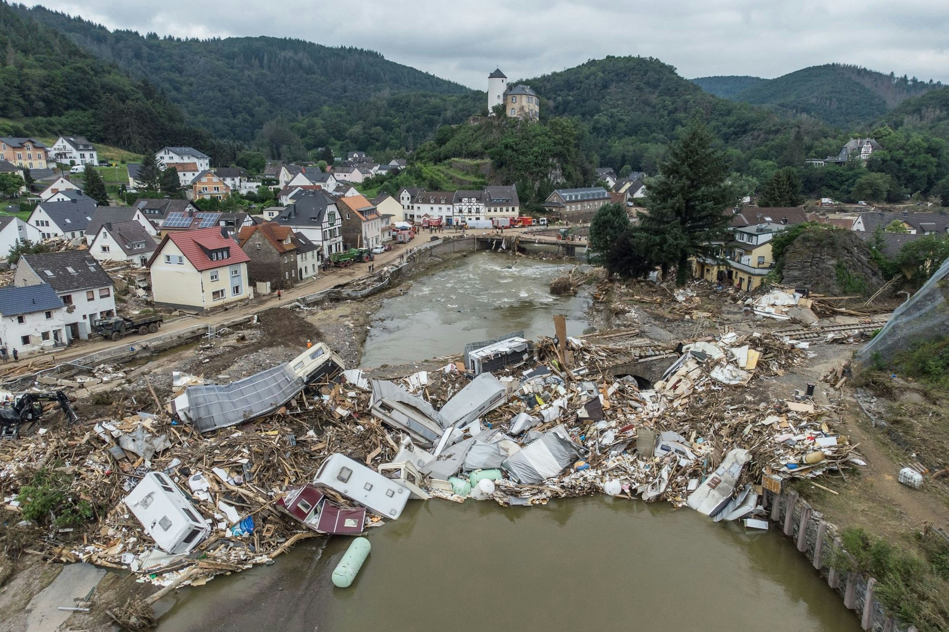 Hochwasser an der Ahr im Jahr 2021.