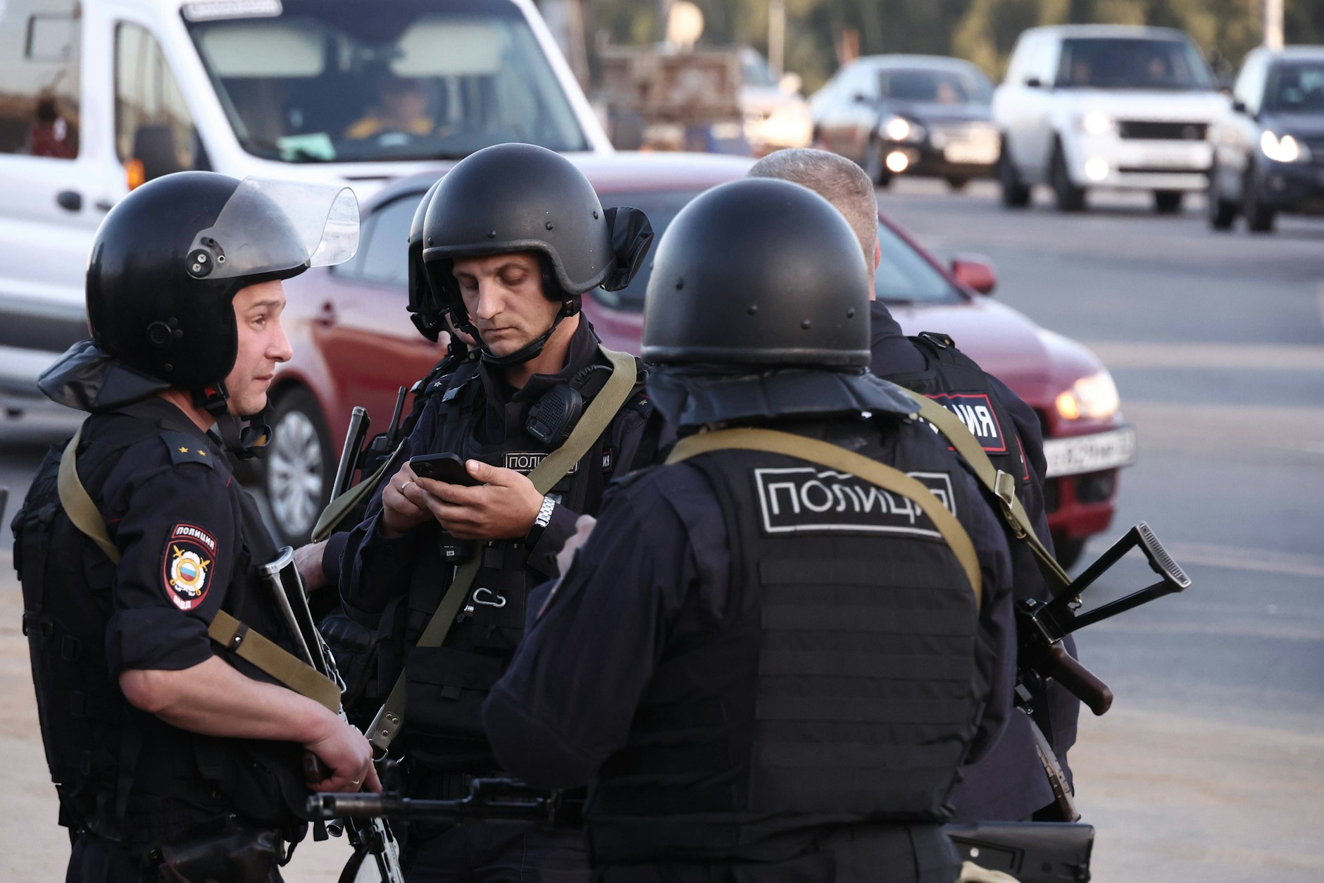 Polizisten in Moskau