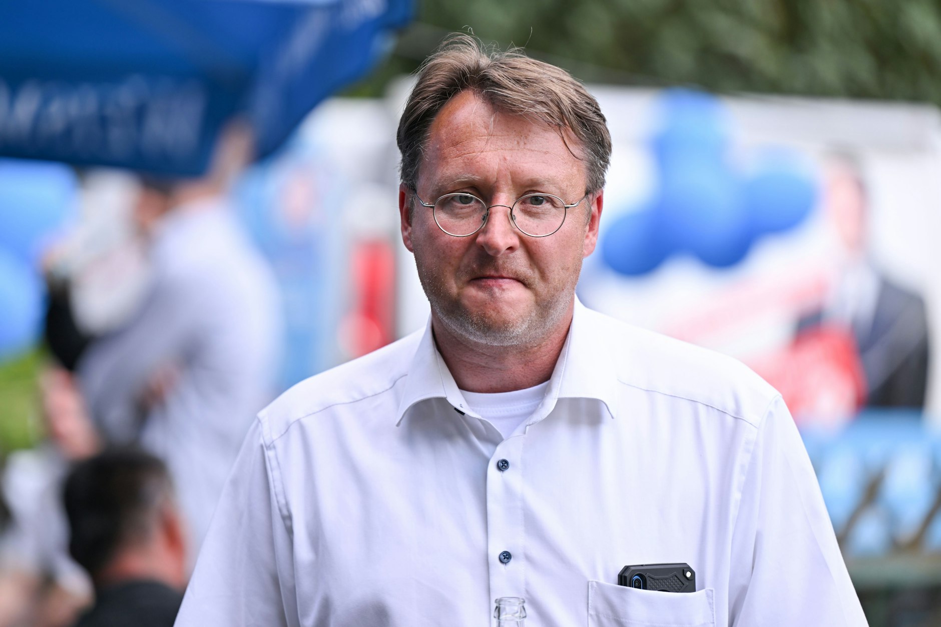 Robert Sesselmann bei der AfD-Wahlparty am Sonntag