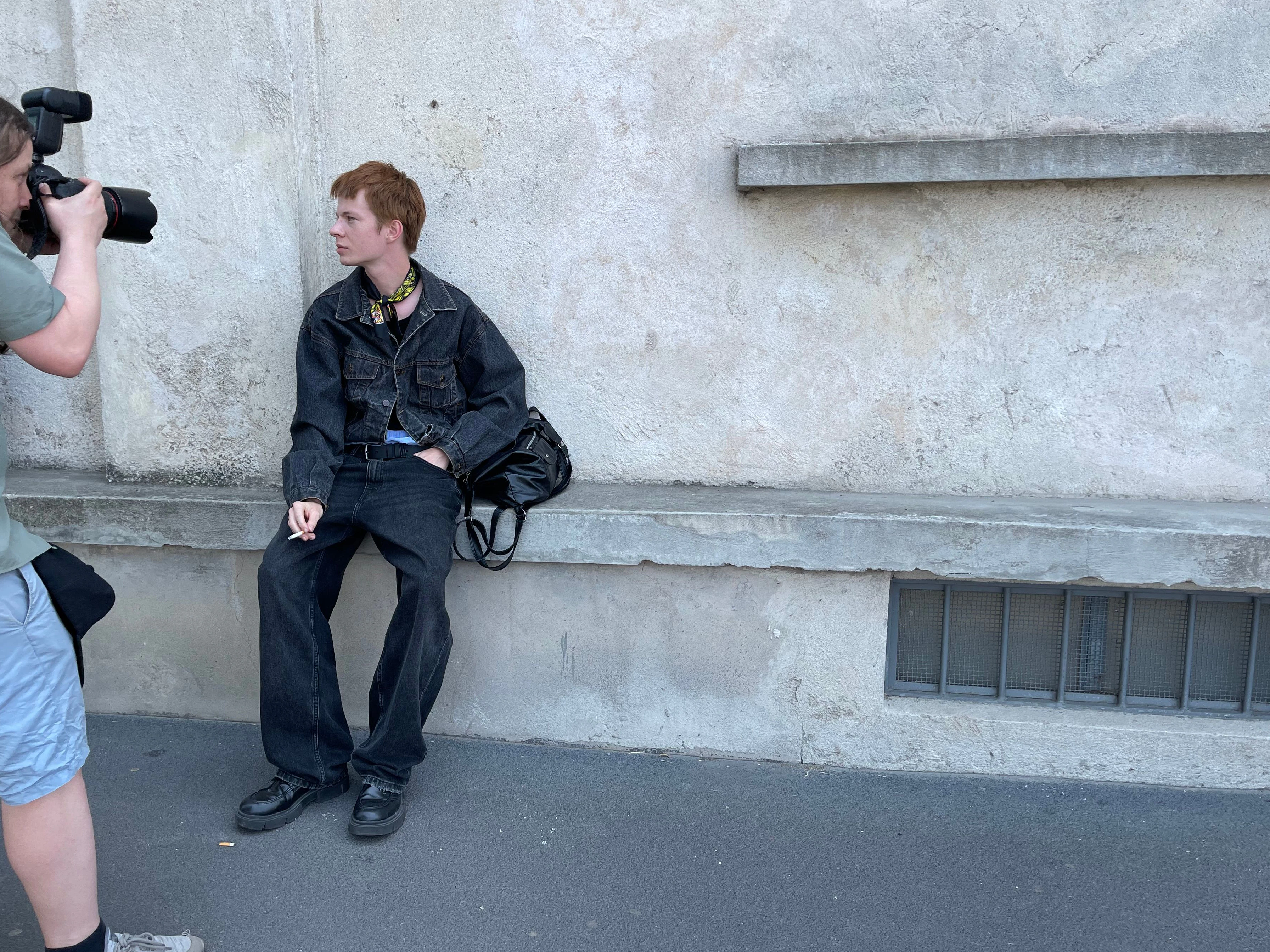 Die Mauer an der Fondazione Prada ist stets ein bescheiden-schöner Hintergrund für gute Fotos.