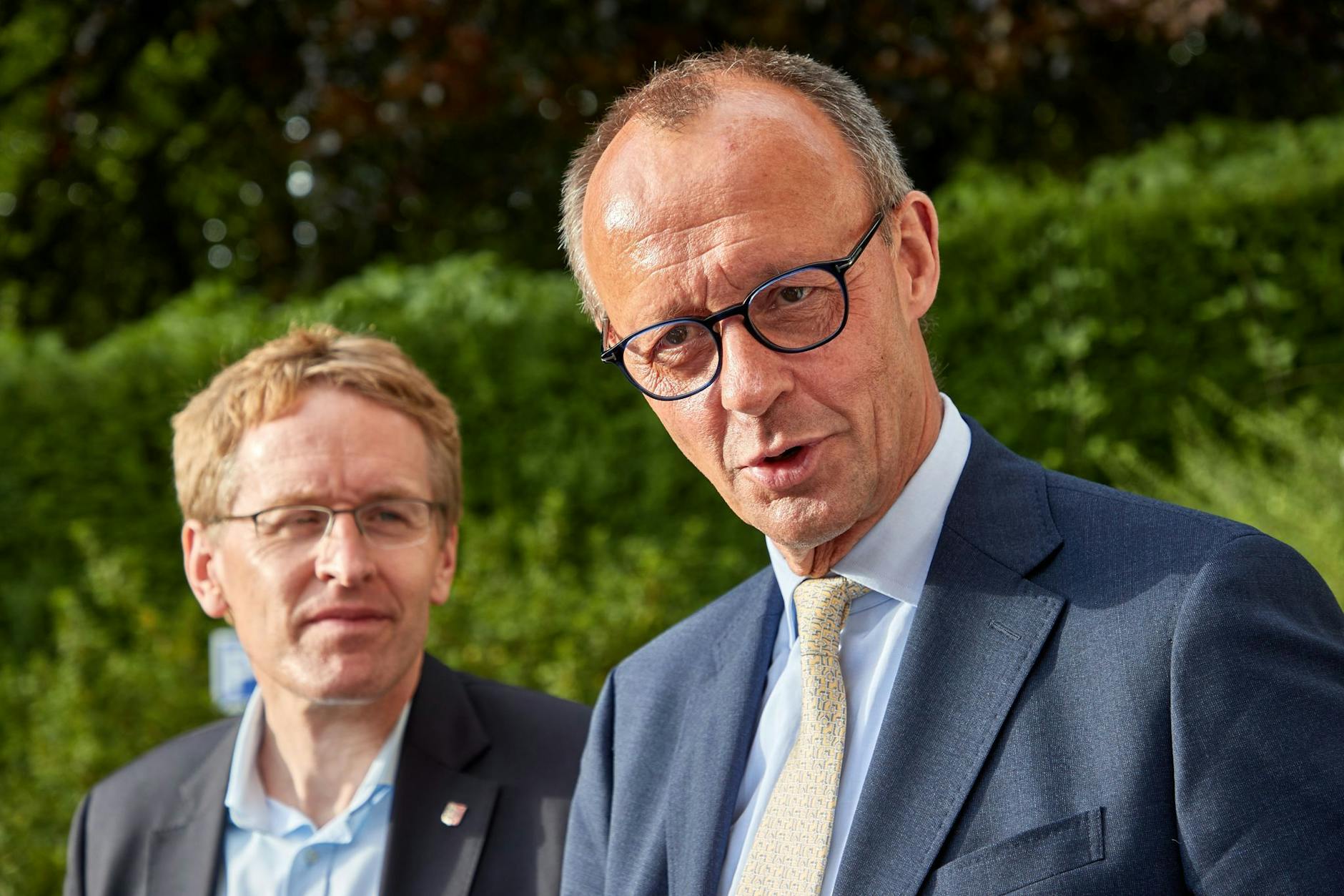 Schleswig-Holsteins Ministerpräsident Daniel Günther (li.) und CDU-Chef Friedrich Merz.