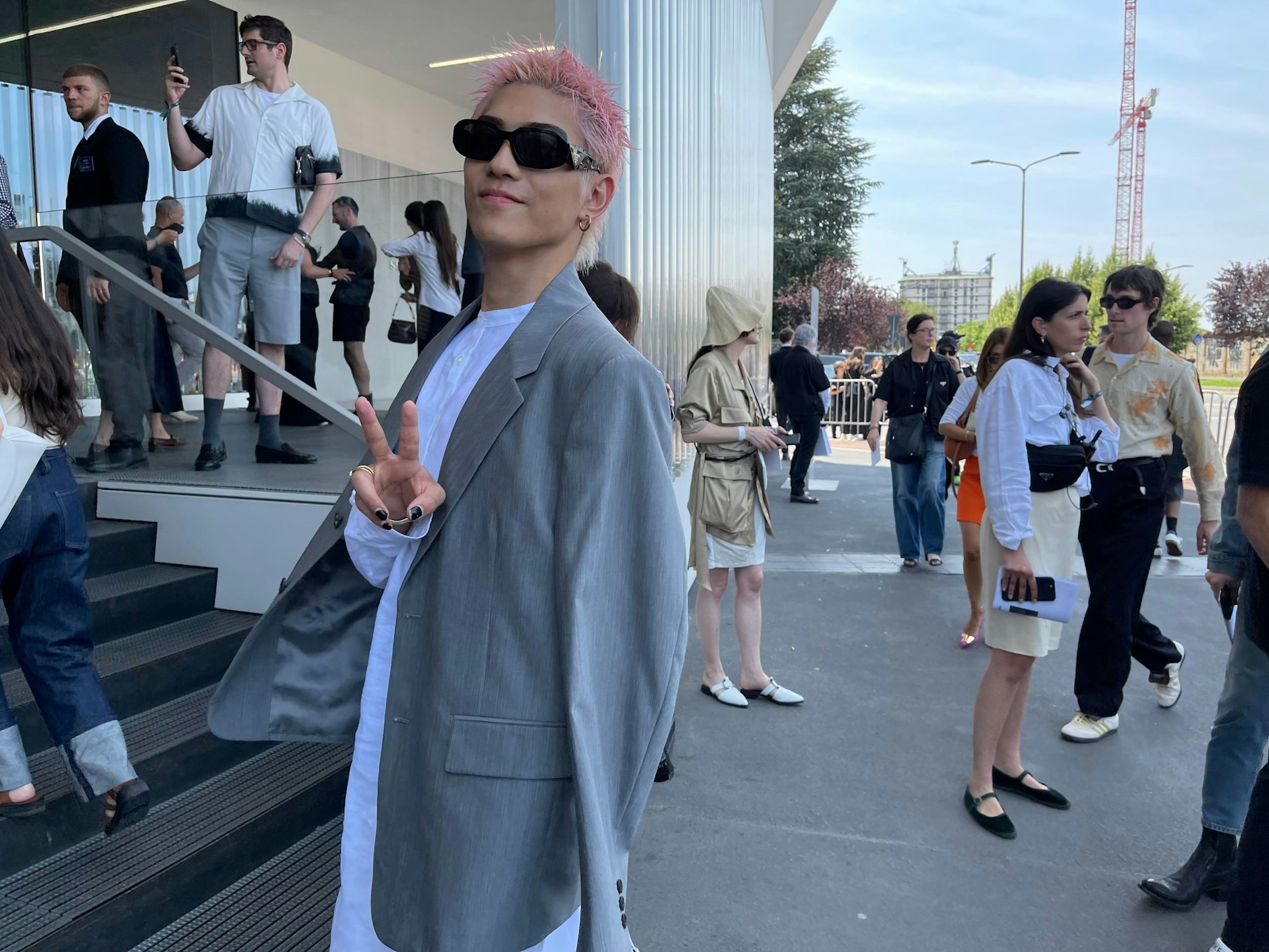 Aus Tokio zur Prada-Show in Mailand angereist: Model und TikTok-Star Yamato Inoue. Peace!