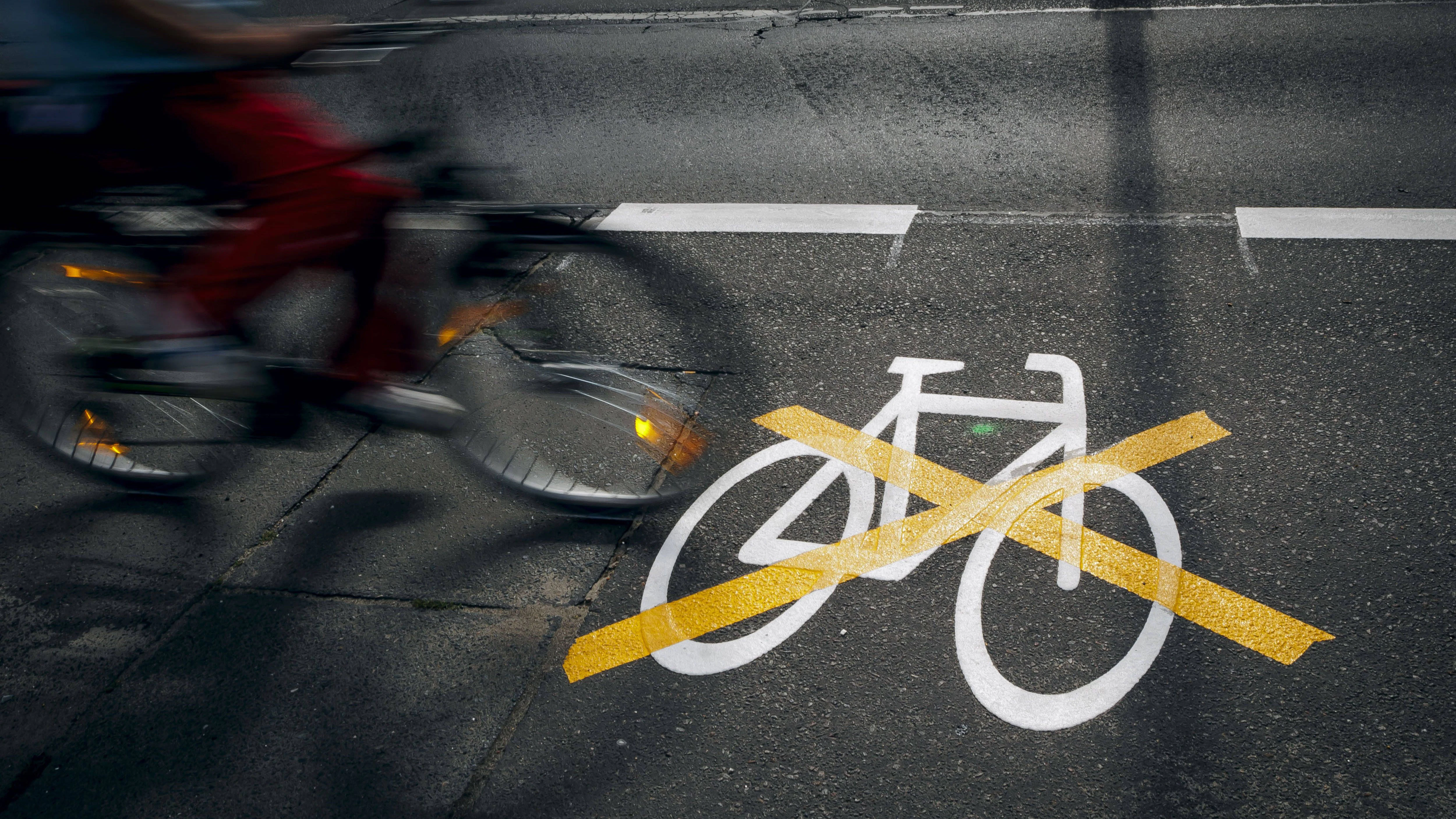 Unter dem neuen Berliner Senat werden etliche Radwege gestrichen.