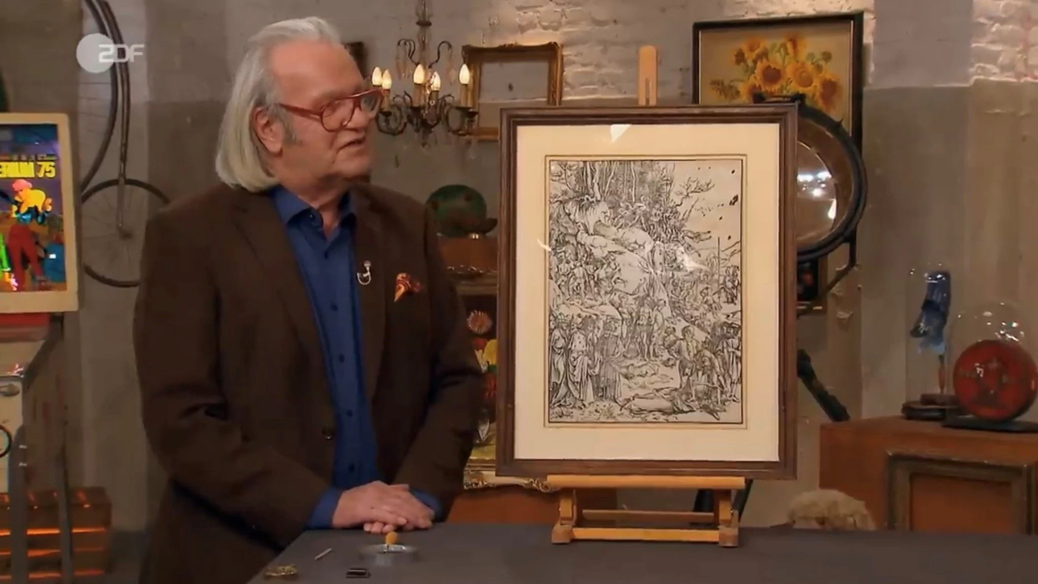 „Bares für Rares“-Experte Albert Maier schätzt das Bild von Albrecht Dürer auf 2000 bis 2500 Euro.