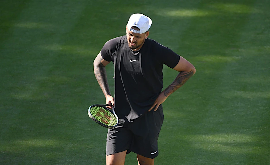 ARCHIV - Nick Kyrgios wird nicht beim Turnier in Halle/Westfalen aufschlagen.  