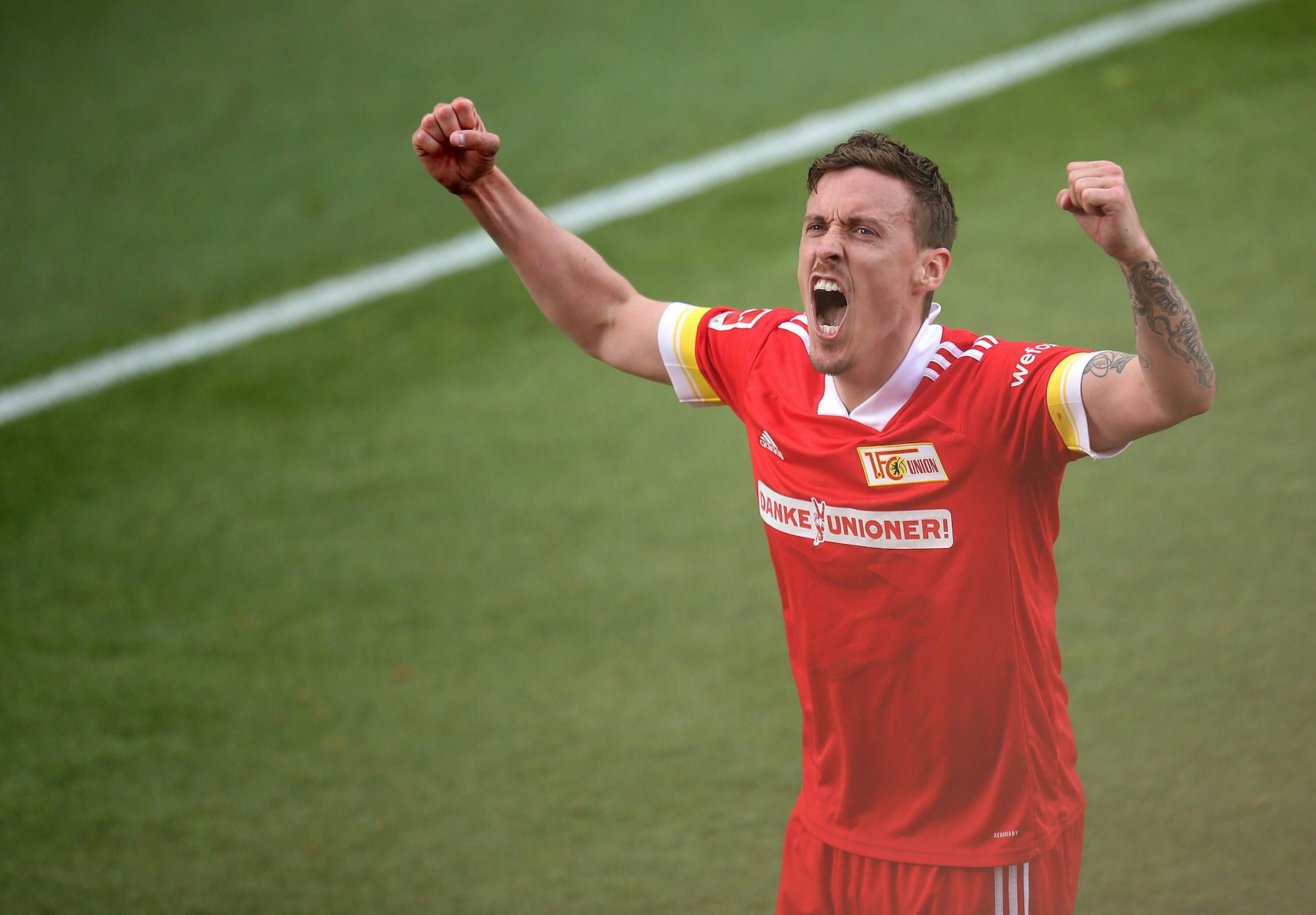 Max Kruses Treffer zum 2:1 gegen RB Leipzig brachte den 1. FC Union Berlin in die Conference League.