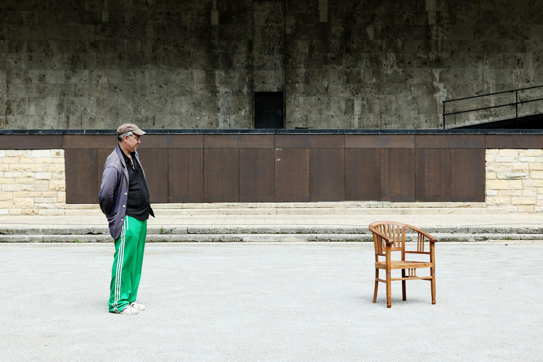 Rainald Grebe beim Fototermin in der Waldbühne