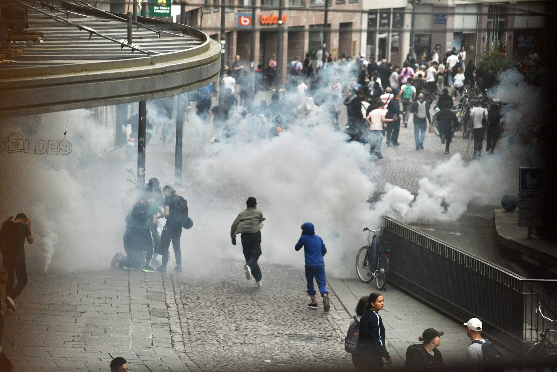 Demonstranten in Strasbourg