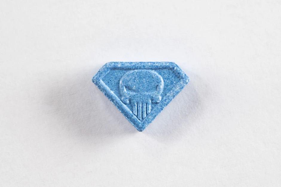 The MDMA drug "punisher" during the 29th Street Parade in the city center of Zurich, Switzerland, Saturday, August 13, 2022. The annual dance music event Street Parade runs this year under the claim "THINK". (KEYSTONE/Ennio Leanza).
