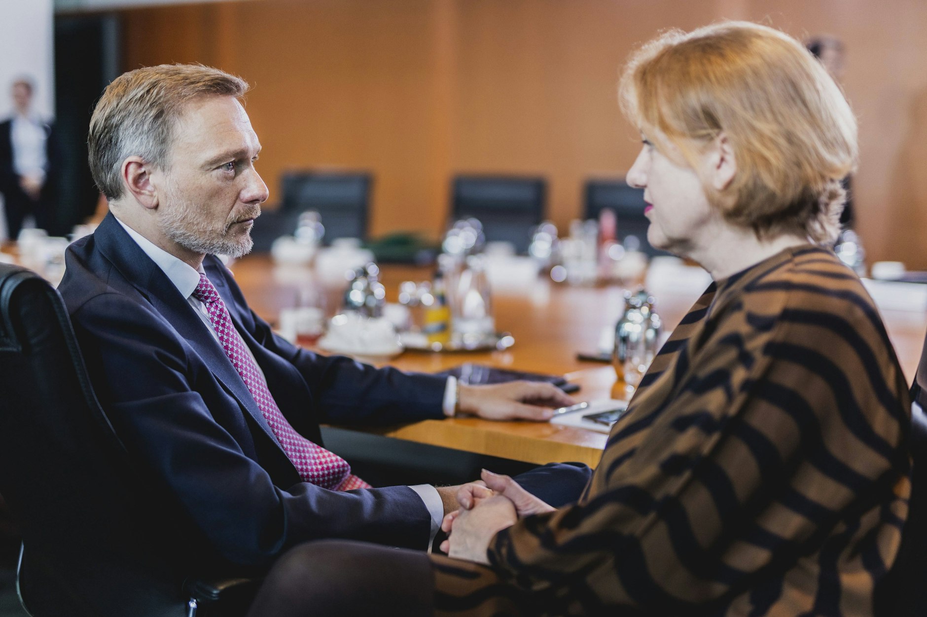 Verstehen sich nicht immer prächtig: Finanzminister Christian Lindner (FDP) und Familienministerin Lisa Paus (Grüne).&nbsp;