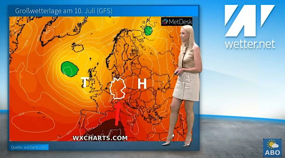 Wetter-Expertin Kathy Schrey erklärt, wie und von wo die Hitze-Welle auf uns zurollt.