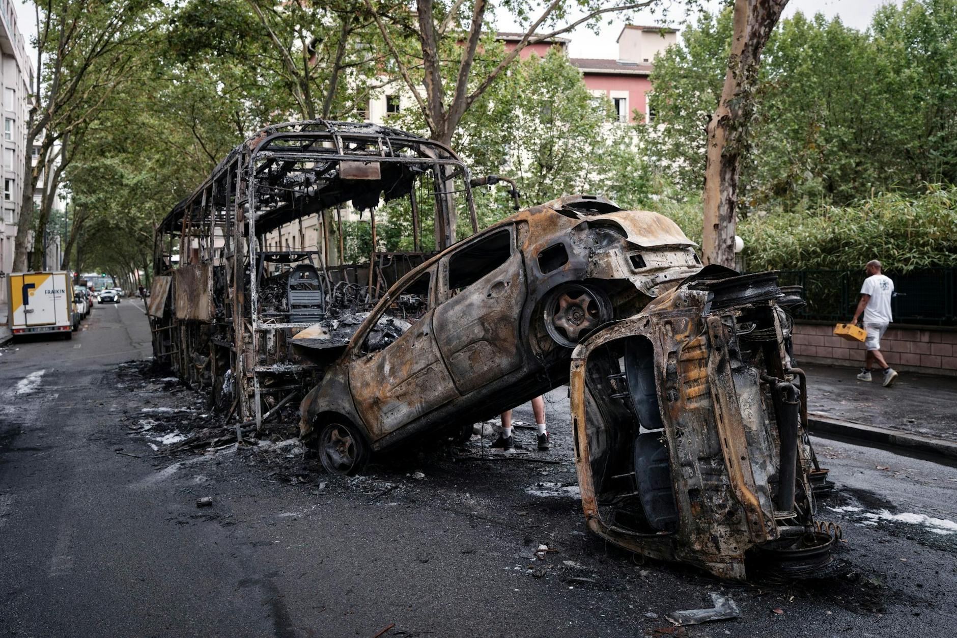 Schäden im französischen Lyon nach Krawallen