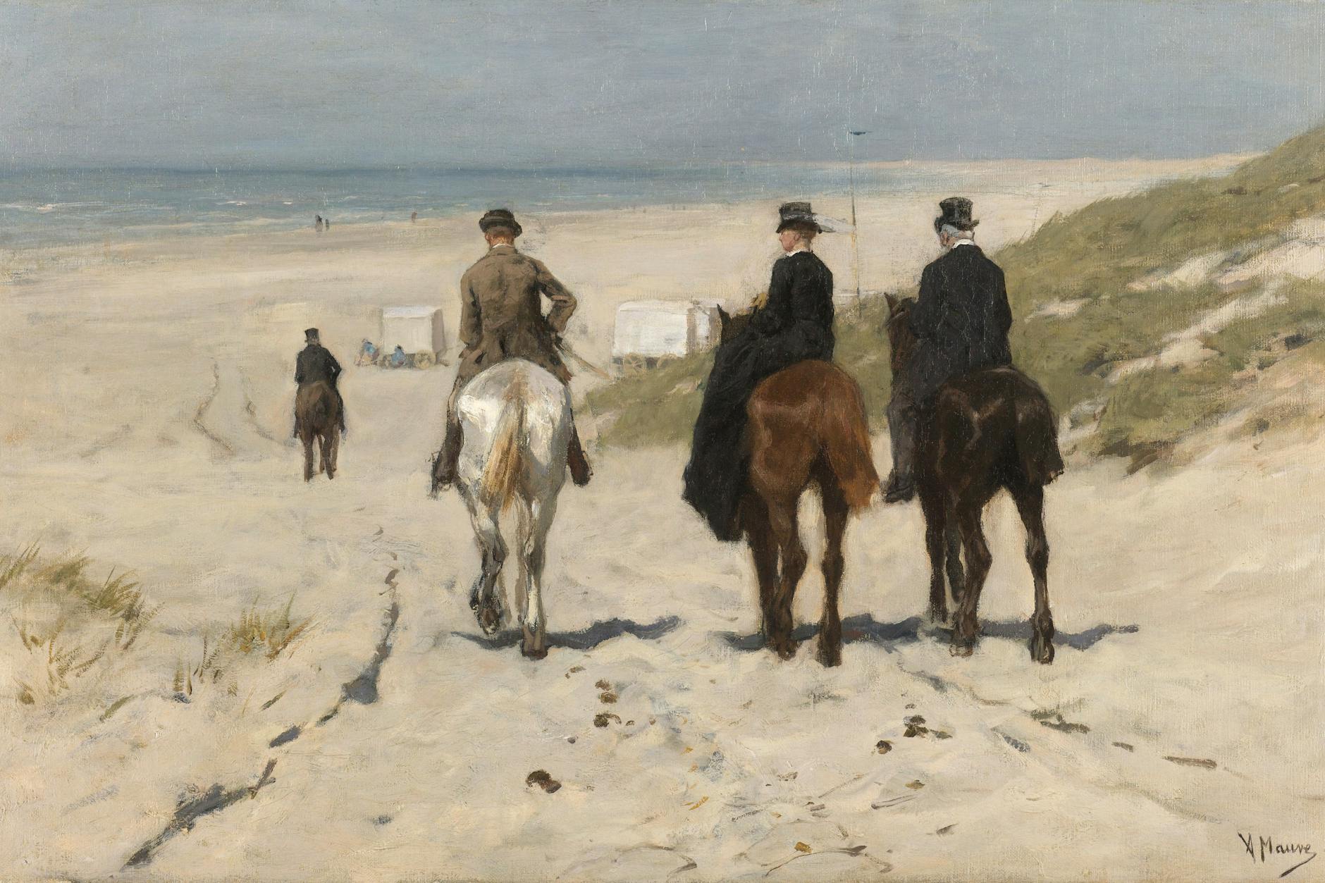 Anton Mauve: "Morgenausritt am Strand" (1876)