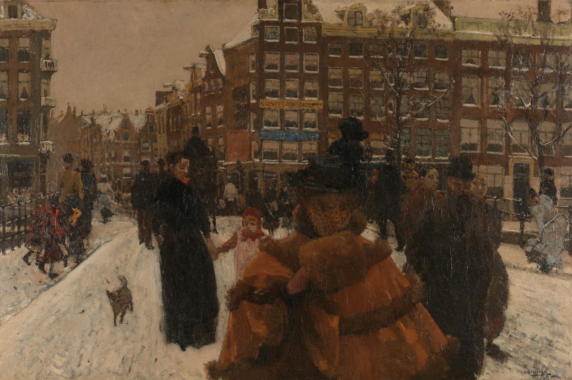 George Hendrik Breitner: "Die Singelbrücke bei der Paleisstraat in Amsterdam" (1898)