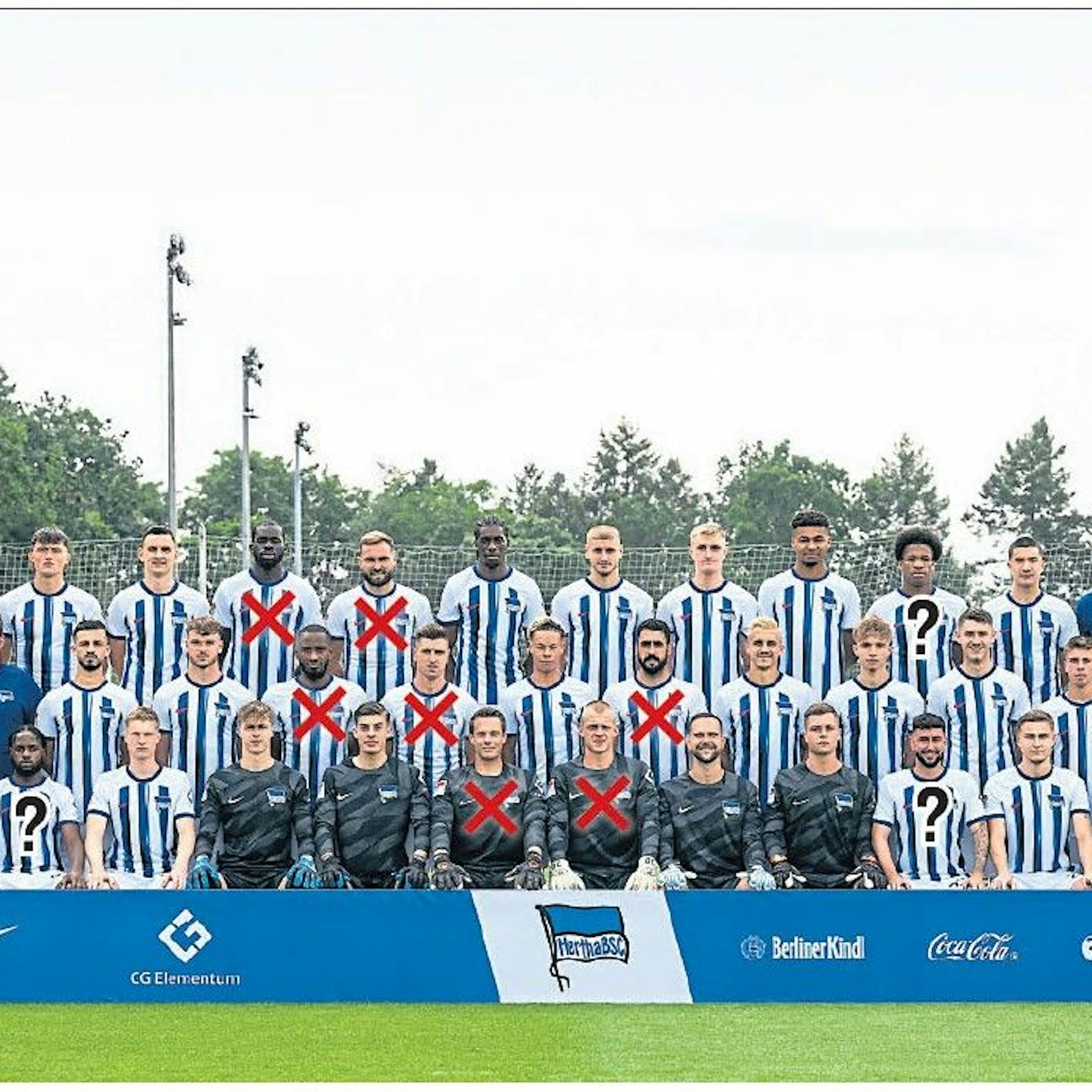 Hertha BSC: Das sinnloseste Foto des Jahres, 10 Spieler sind schon so gut wie weg