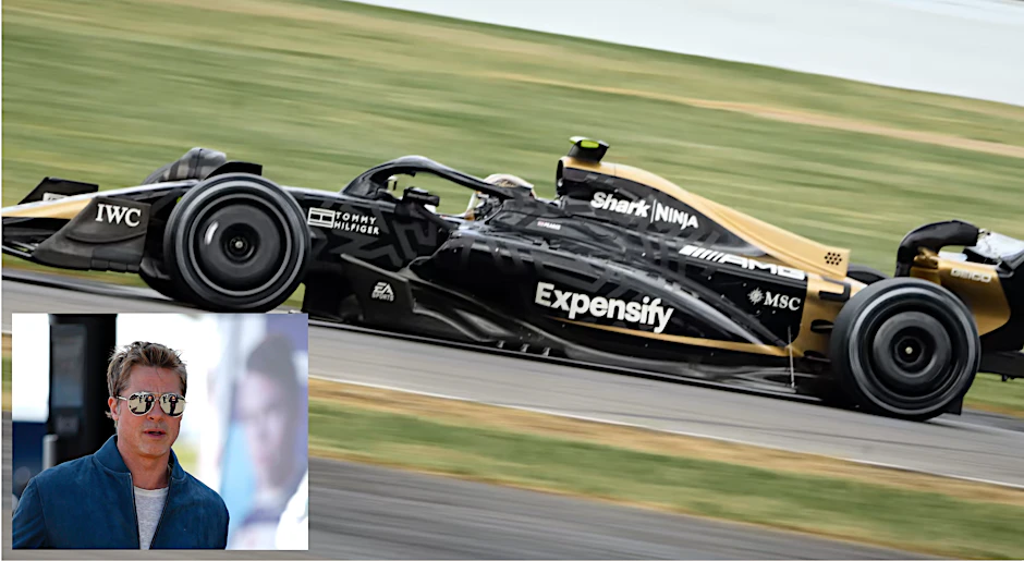 Brad Pitt wird in diesen Rennboliden für einen neuen Hollywood-Film einsteigen. Die Formel 1 veröffentlichte am Donnerstag das erste Foto des Rennwagens.