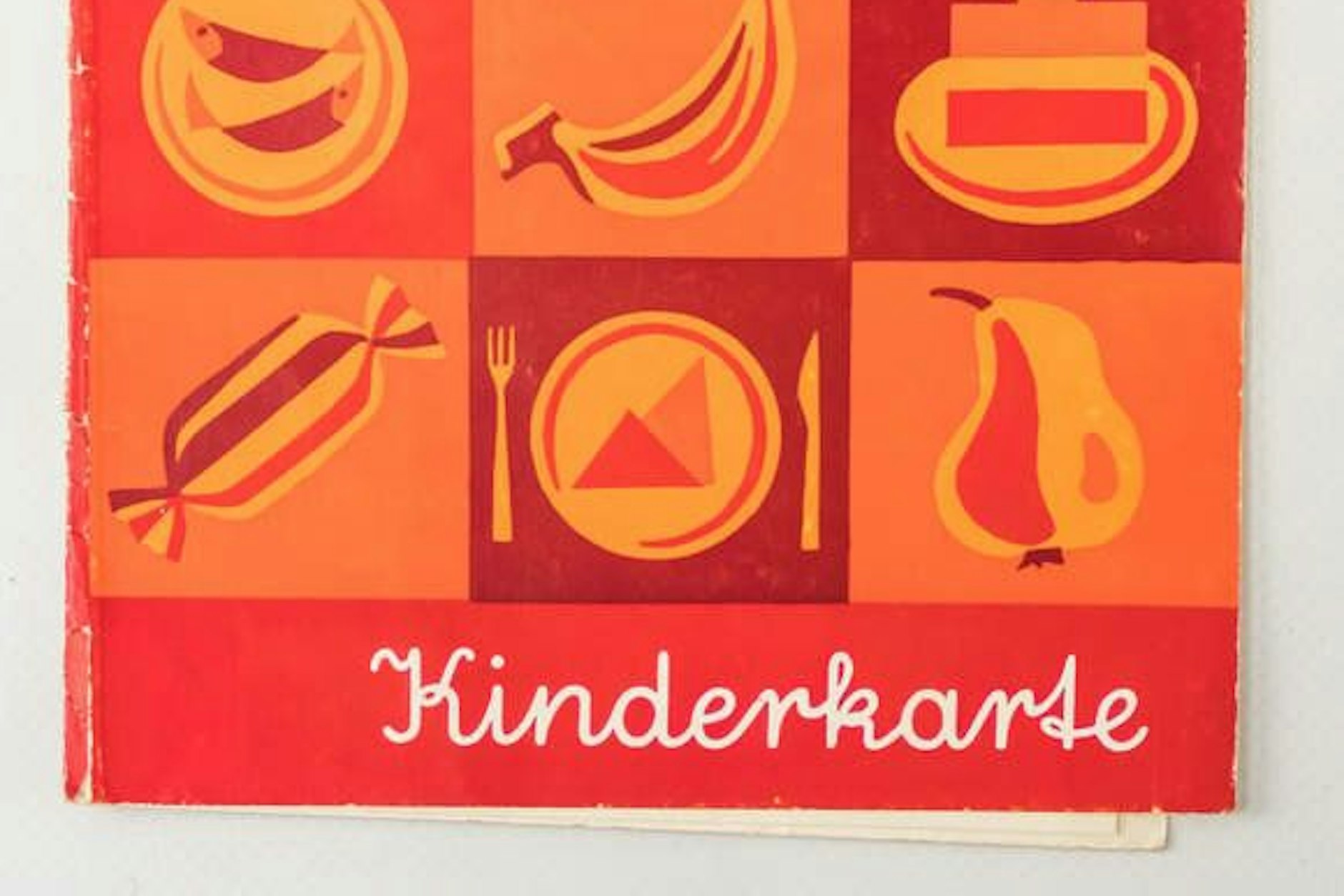 DDR-Speisekarte für Kinder im Rügen-Hotel Sassnitz.
