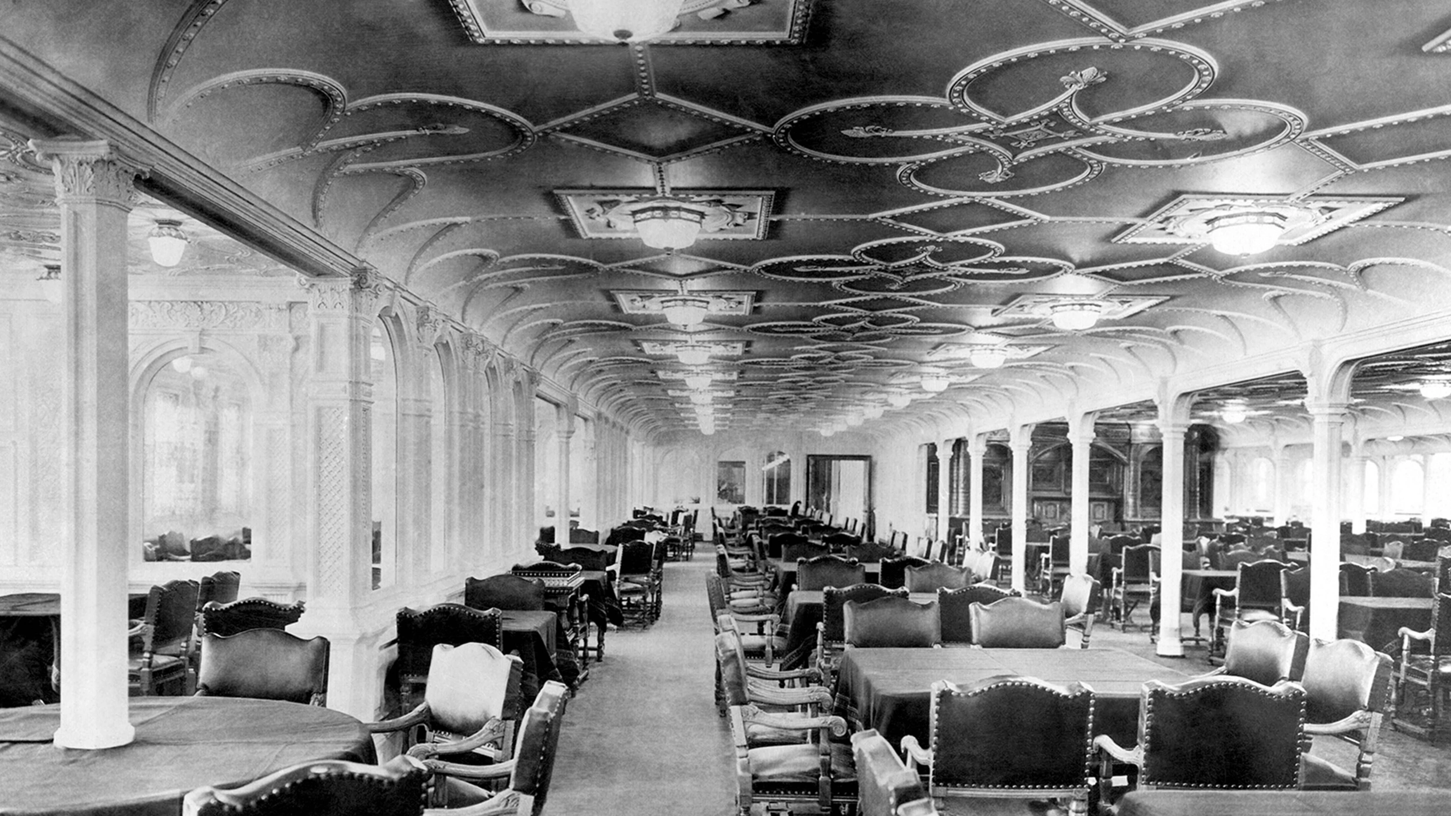 Die Passagiere auf der Titanic durften sich auch über recht luxuriöse Speiseräume freuen.