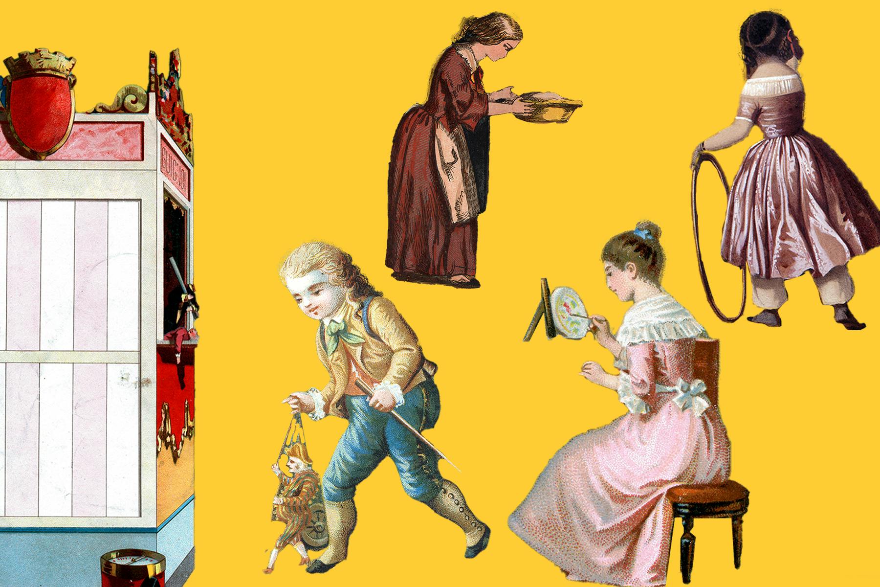 Damals wie heute sind spielen, basteln und Theater ein großer Spaß für Kinder. All das geht in Berlin und in den Ferien besonders gut.