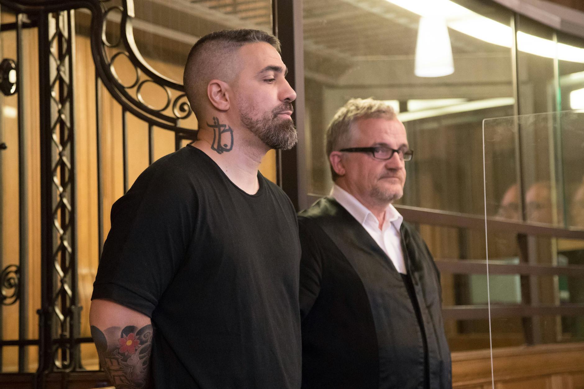 Strafkammer 38, Saal 500: Bushido mit seinem Anwalt am 26. August 2020 im Berliner Landgericht.