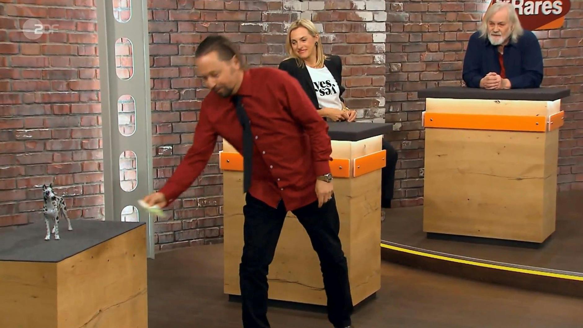 „Bares für Rares“-Händler Wolfgang Pauritsch kauft die Deutsche Dogge für 700 Euro.