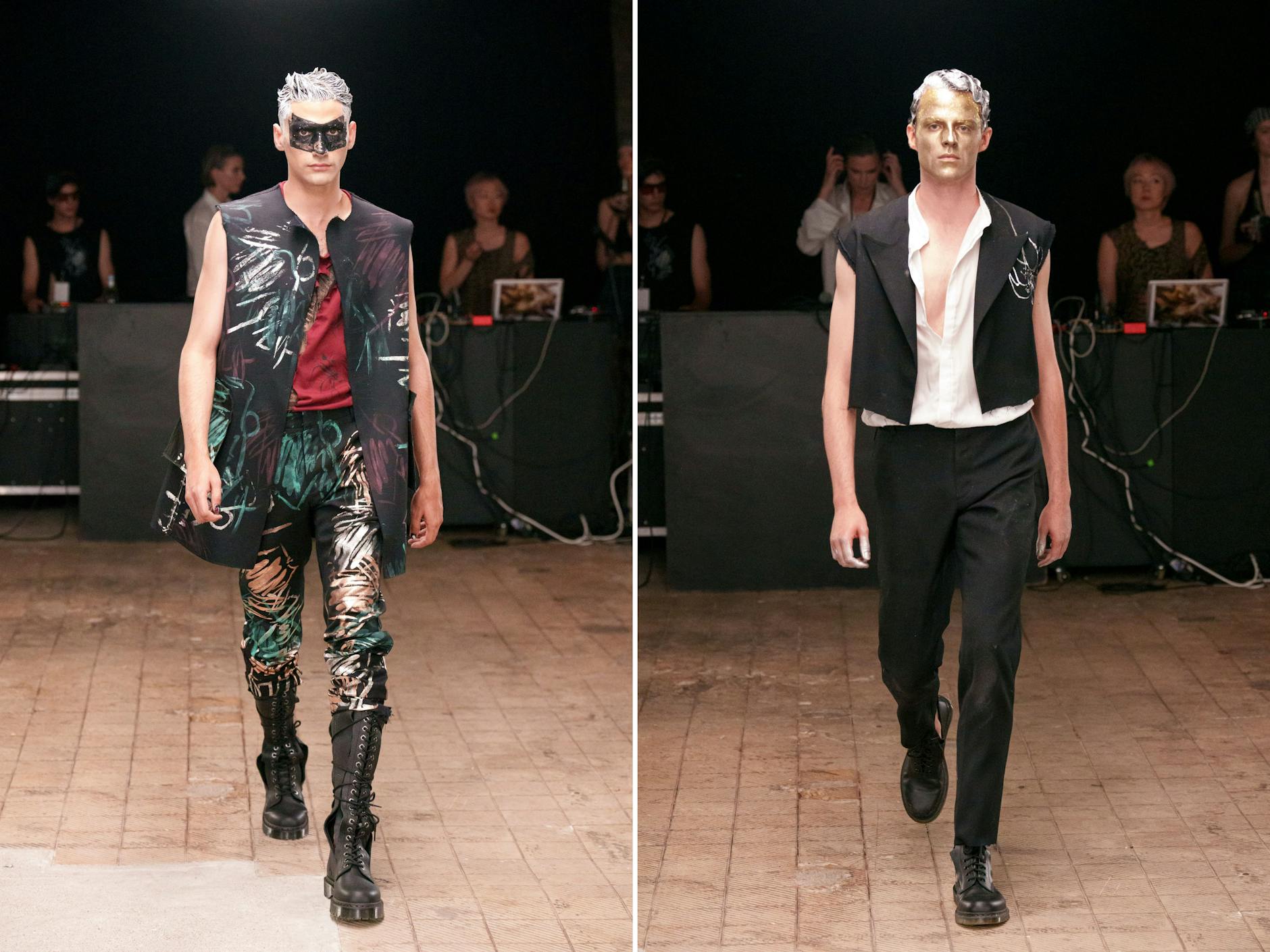 Nichts für schwache Nerven: Lucas Meyer-Leclère präsentierte am Montag Mode in der Düsternis des Kühlhauses.