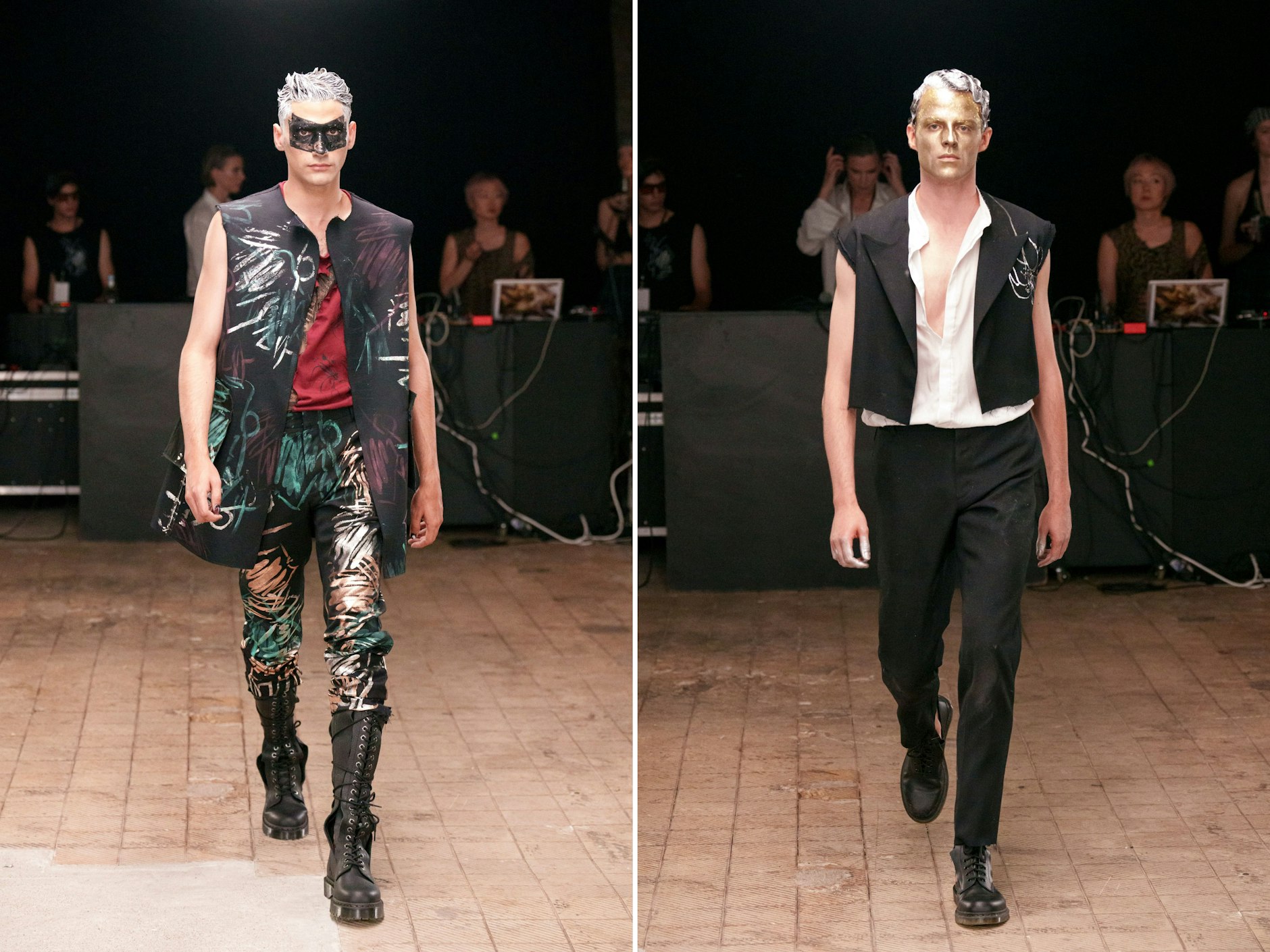Nichts für schwache Nerven: Lucas Meyer-Leclère präsentierte am Montag Mode in der Düsternis des Kühlhauses.