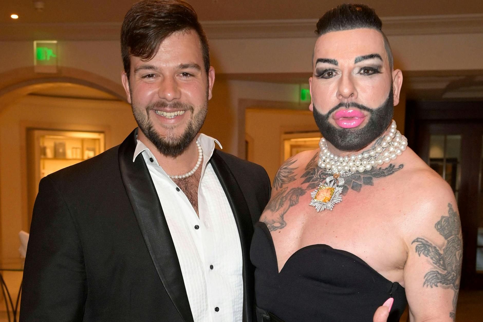 Harald Glööckler und Marc-Eric Lehmann zeigten sich bereits im Mai zusammen bei der Feier zu Glööcklers 58. Geburtstag.