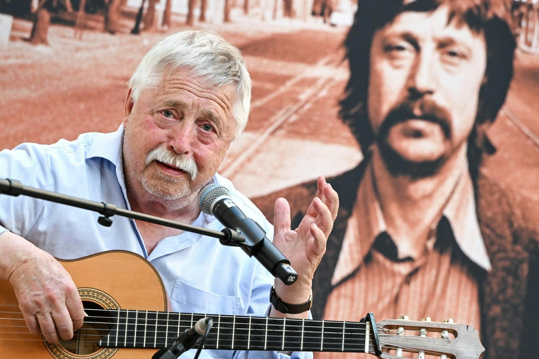 Der Lyriker und Liedermacher Wolf Biermann bei der Eröffnung einer ihm gewidmeten Ausstellung im Deutschen Historischen Museum.