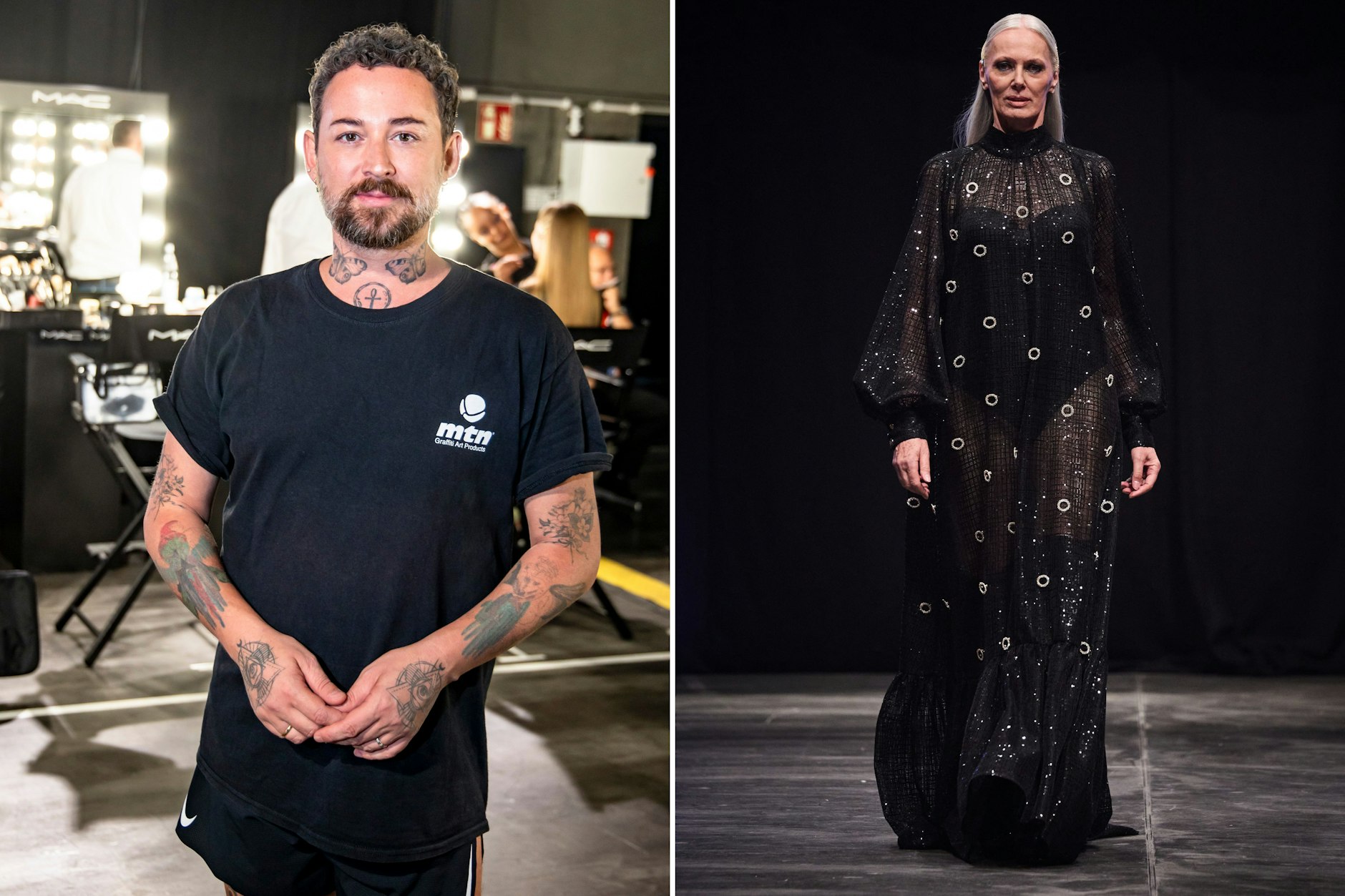 Der Designer Marcel Ostertag schickt nicht nur Models, sondern auch Kundinnen und Musen auf den Laufsteg.