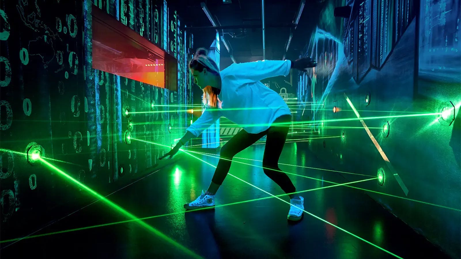 Das Highlight für viele junge Besucher des Spionagemuseums Berlin ist ein Laser-Parcours.