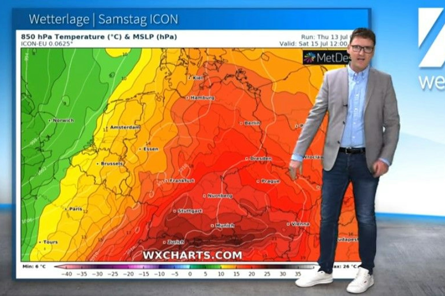 Der Samstag hat es in sich, wird richtig heiß, erklärt Wetter-Experte Dominik Jung.